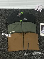 Arc’teryx Clothing Coats & Jackets Black Green White Spring Collection Hooded Top