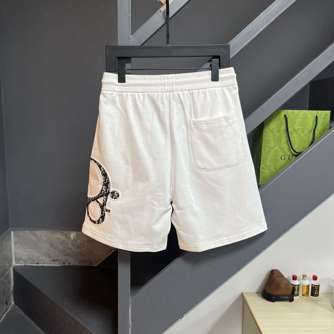 DIOR Dior 2024s: Heavy Oxen Fabric Shorts for Gender Equality in Black and White - 图片 3