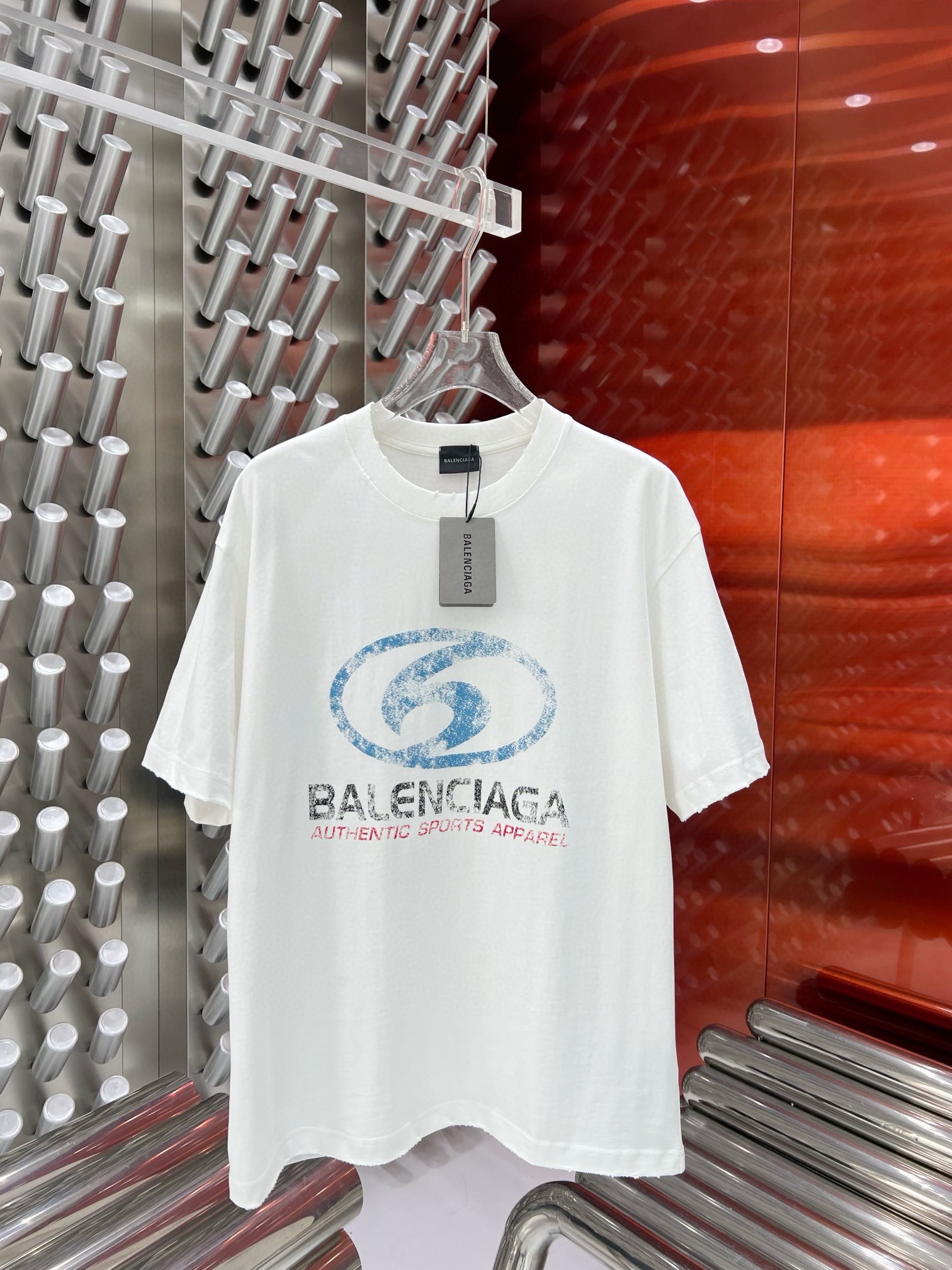 Balenciaga Clothing T-Shirt Black White Unisex Cotton Double Yarn Short Sleeve
