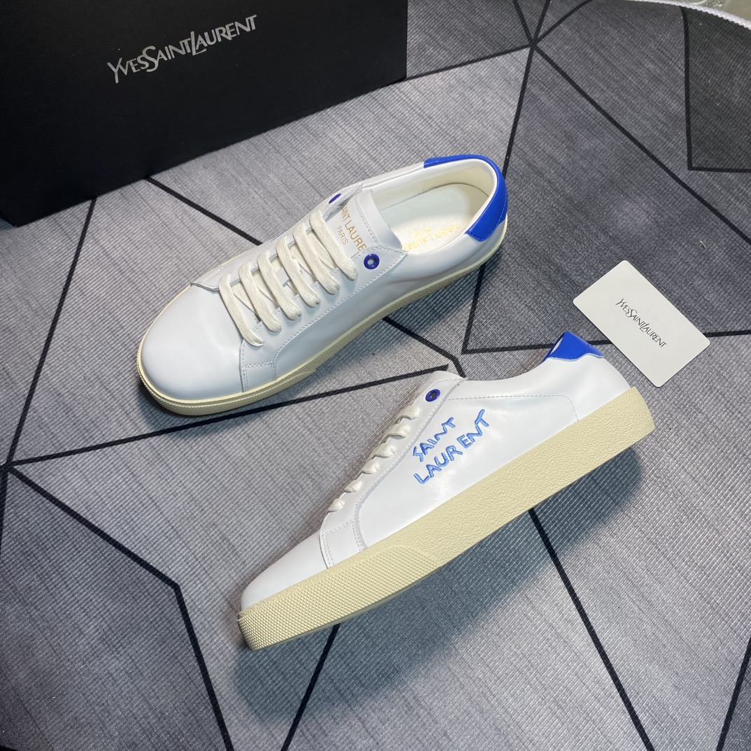 Yves Saint Laurent White Leather Sneakers Casual Shoes, Spring/Summer Collection 3 i1750009714 1188 1