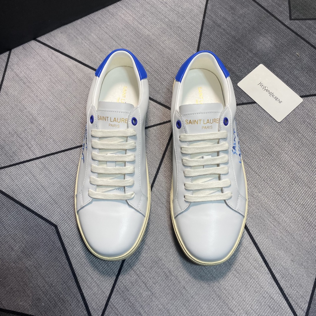 Yves Saint Laurent White Leather Sneakers Casual Shoes, Spring/Summer Collection 2 i1750009714 2493 0
