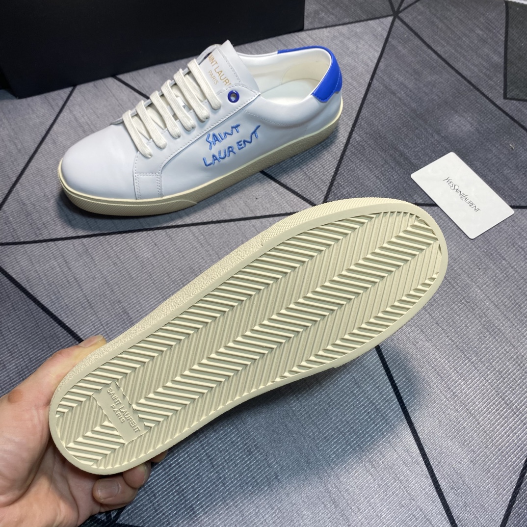 Yves Saint Laurent White Leather Sneakers Casual Shoes, Spring/Summer Collection 10 i1750009714 9388 8