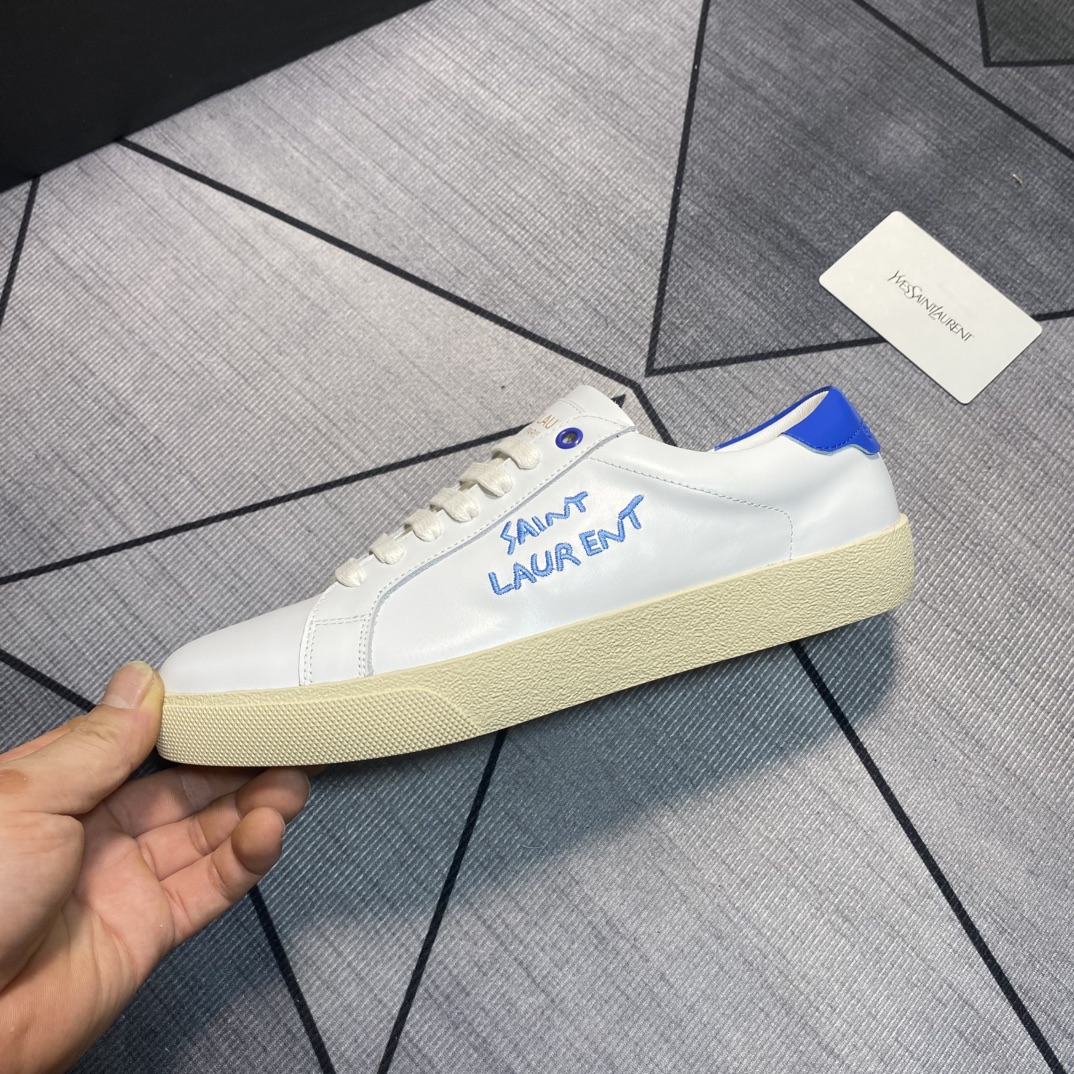 Yves Saint Laurent White Leather Sneakers Casual Shoes, Spring/Summer Collection 9 i1750009714 9450 7