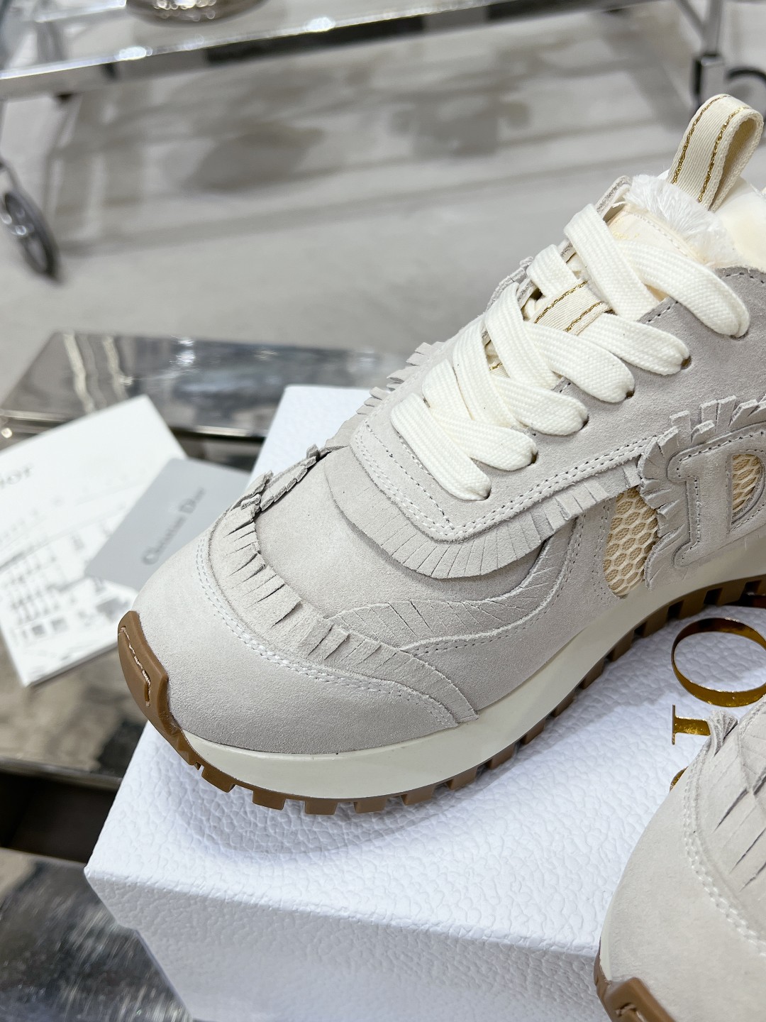 Diorディオール C'estシリーズ 流苏ネット生地 休闲運動鞋