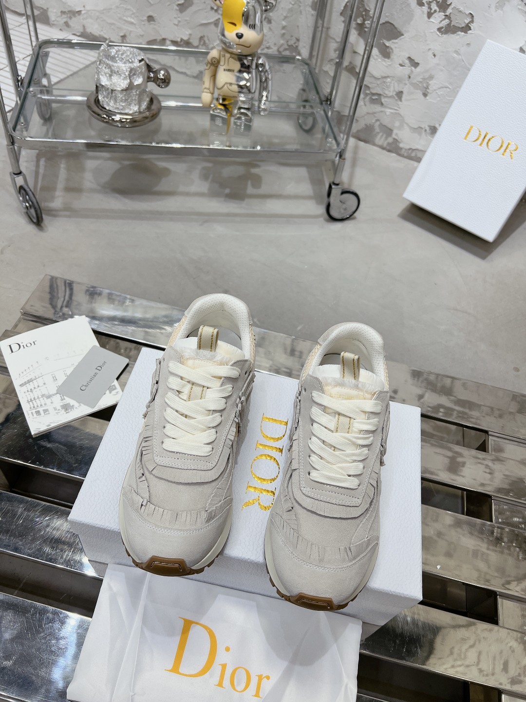 Diorディオール C'estシリーズ 流苏ネット生地 休闲運動鞋