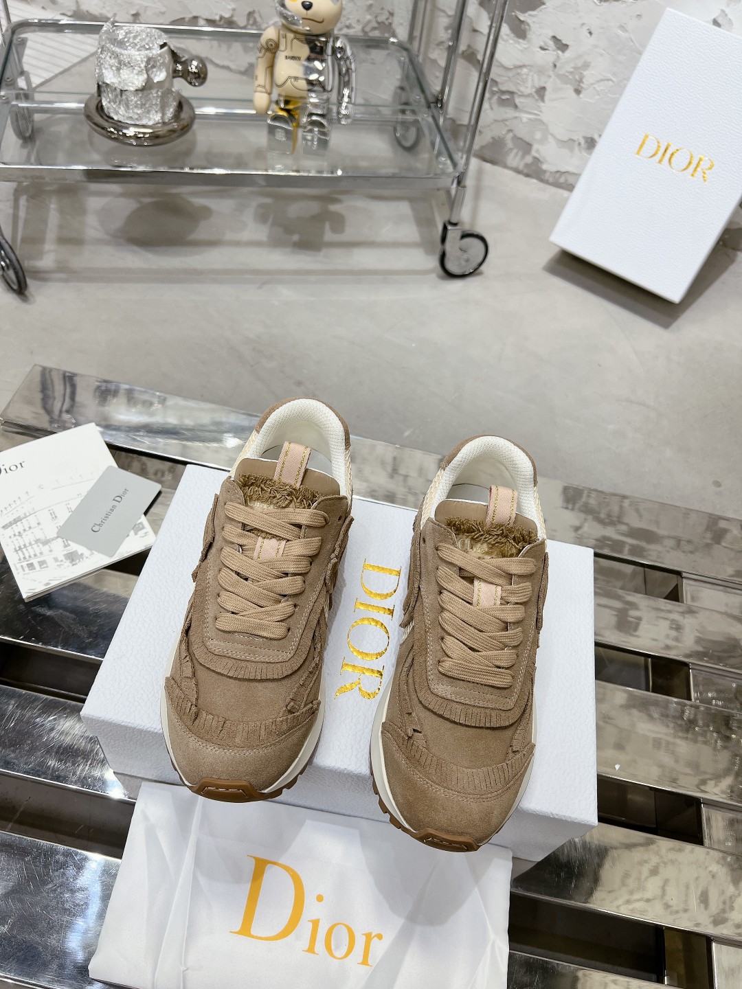 Diorディオール C'estシリーズ 流苏網面 休闲运动鞋