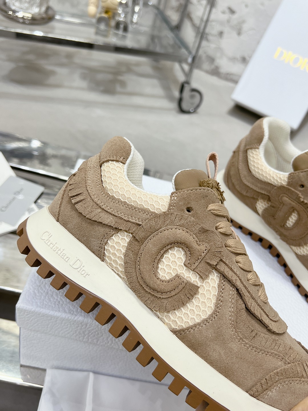 Diorディオール C'estシリーズ 流苏網面 休闲运动鞋