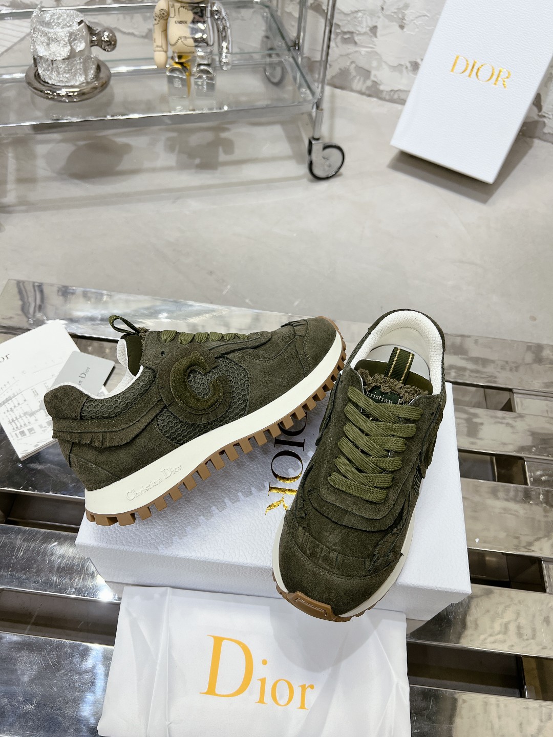 Diorディオール C'estシリーズ 流苏ネット休闲スニーカー