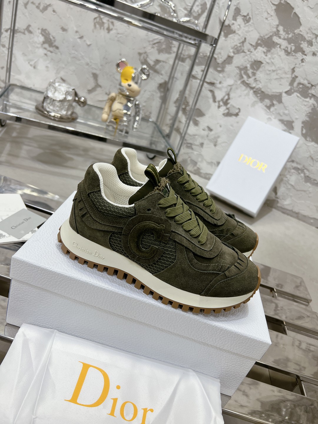 Diorディオール C'estシリーズ 流苏ネット休闲スニーカー