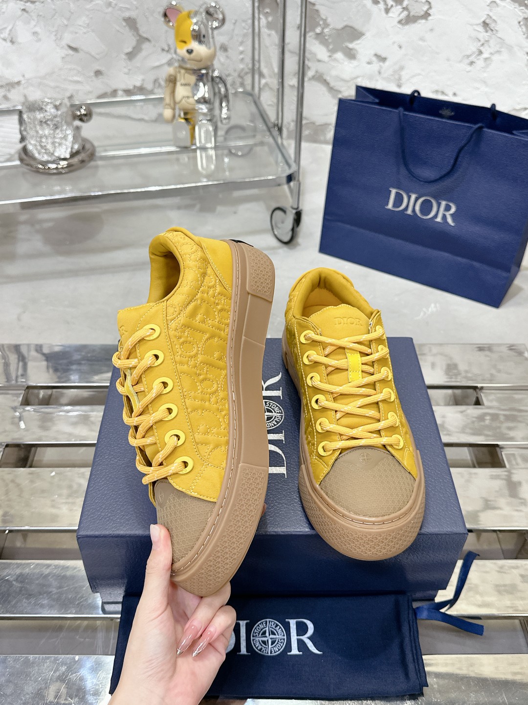 Dior B33 Yellow Oblique Jacquard Sneaker - Limited Edition, Couple Style 3 a1729465899685 6687