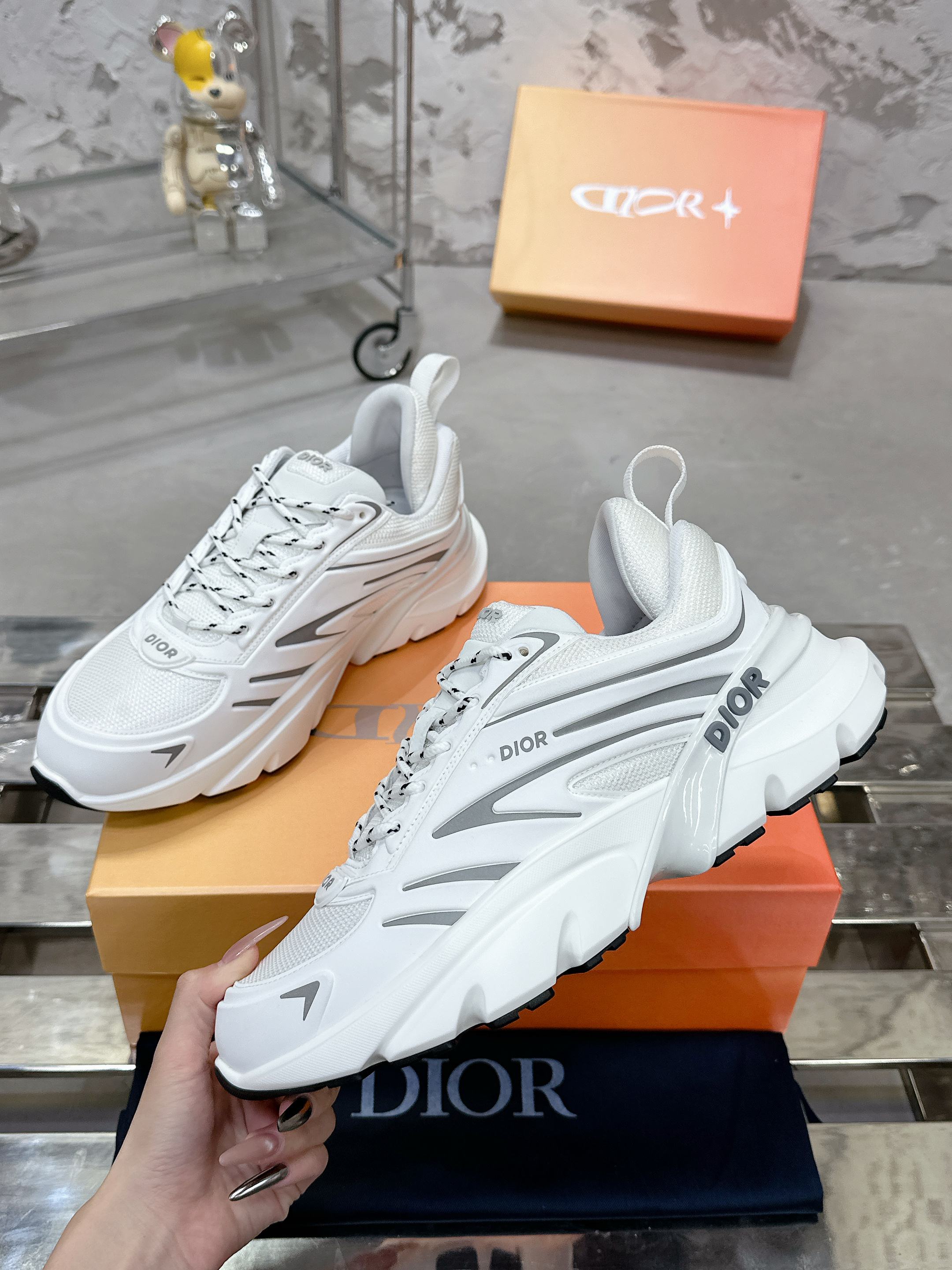 Dior B44 Blade カップル向け 厚底スニーカー