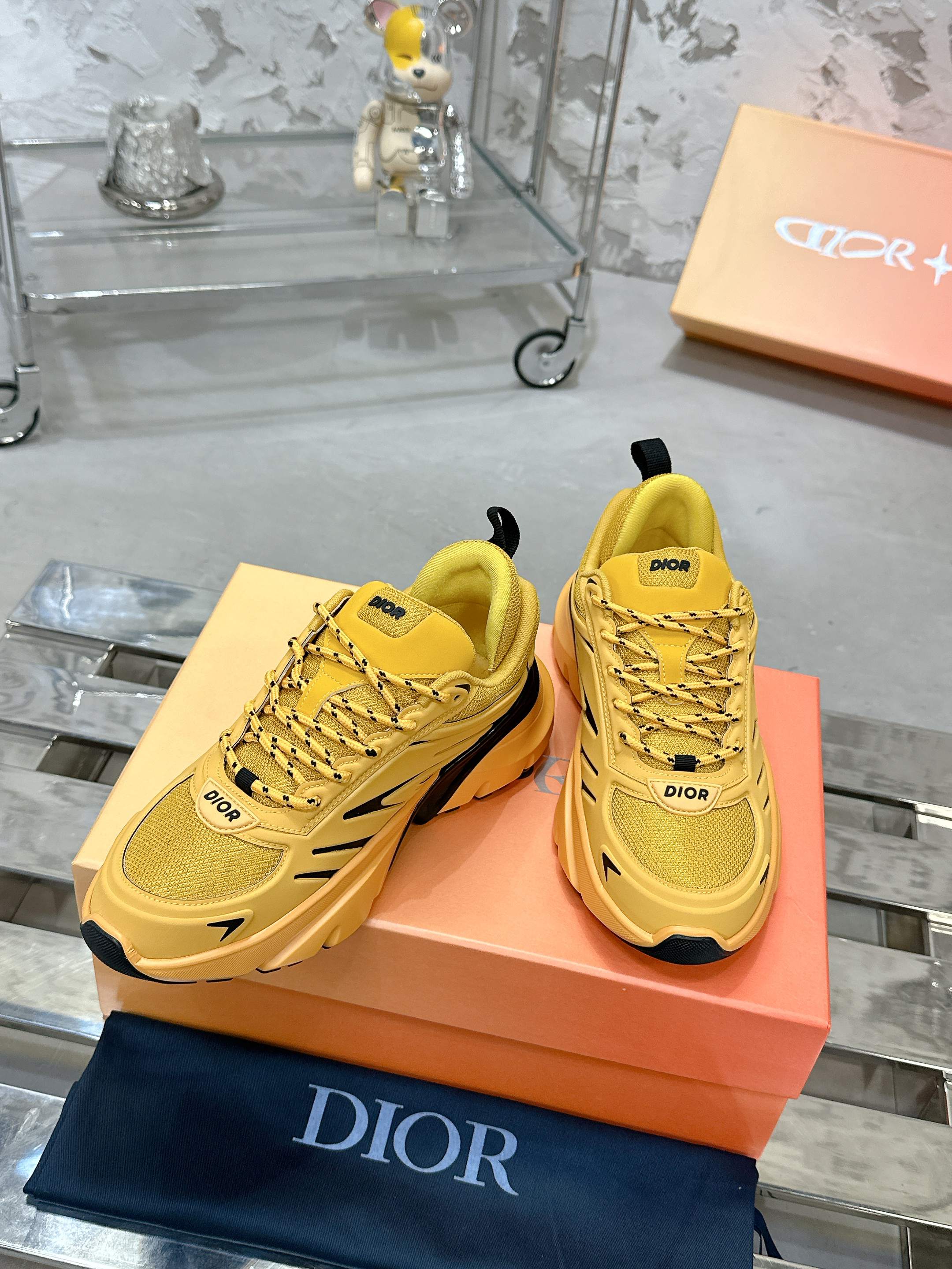 Dior B44 Bladeシリーズ カップル向け 厚底スポーツシューズ