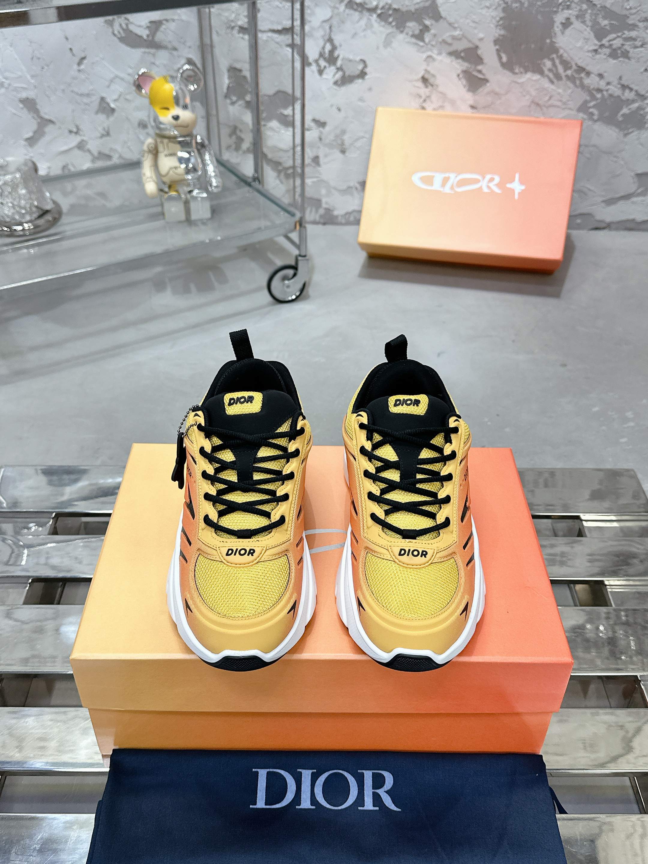 Dior B44 Bladeシリーズ カップル厚底スニーカー
