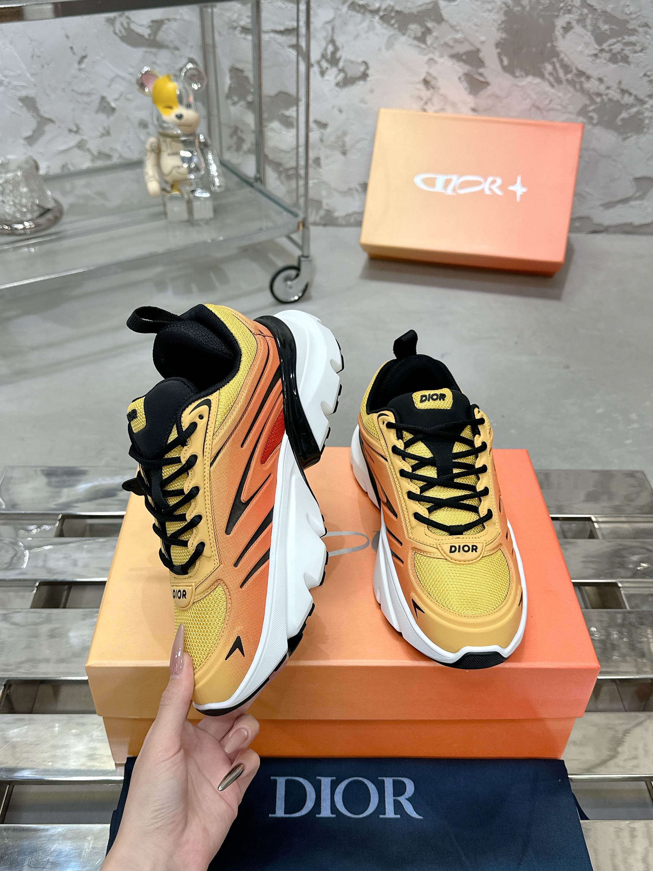 Dior B44 Bladeシリーズ カップル厚底スニーカー