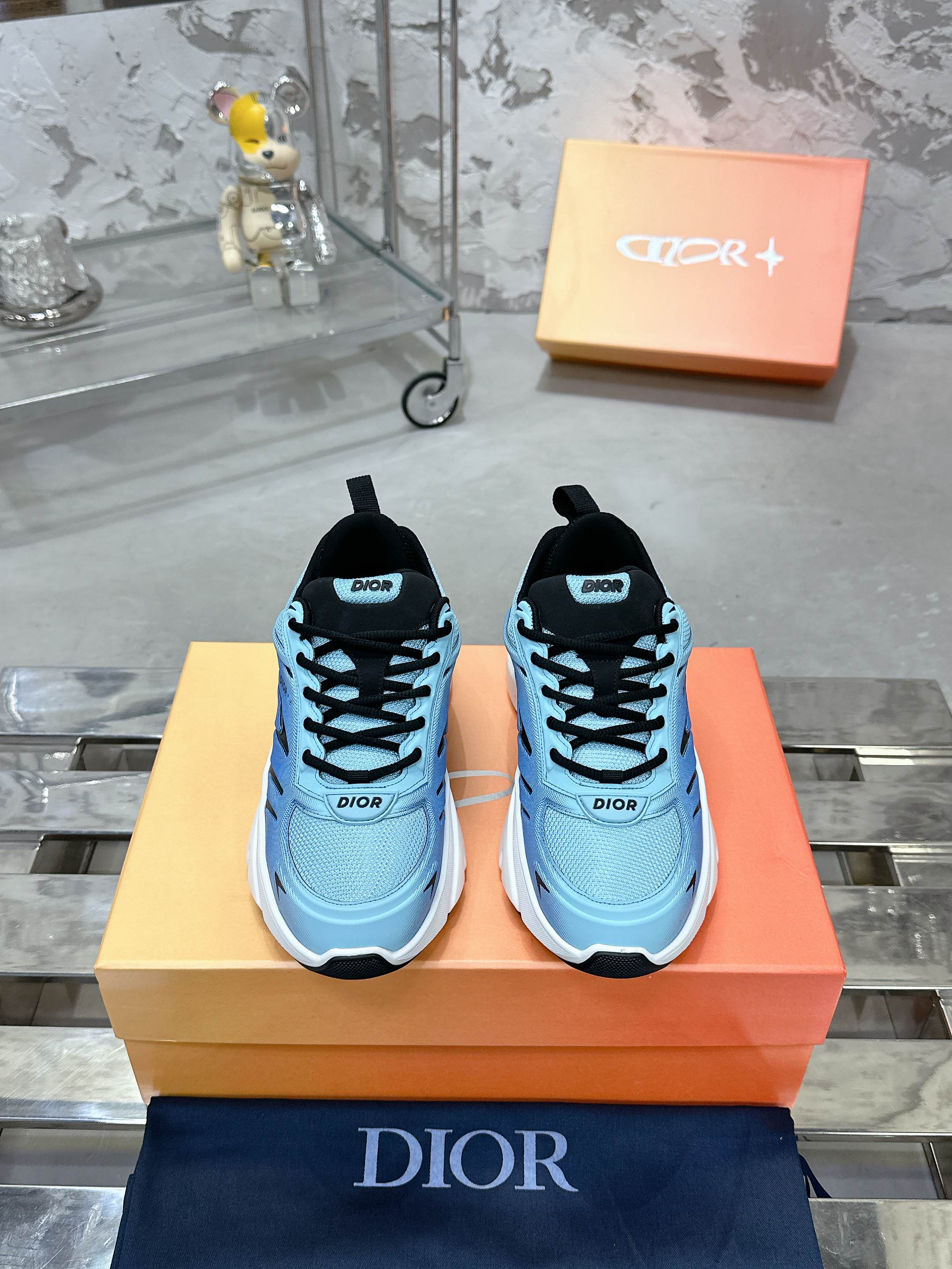 Dior B44 Bladeシリーズ カップル向け 厚底運動靴