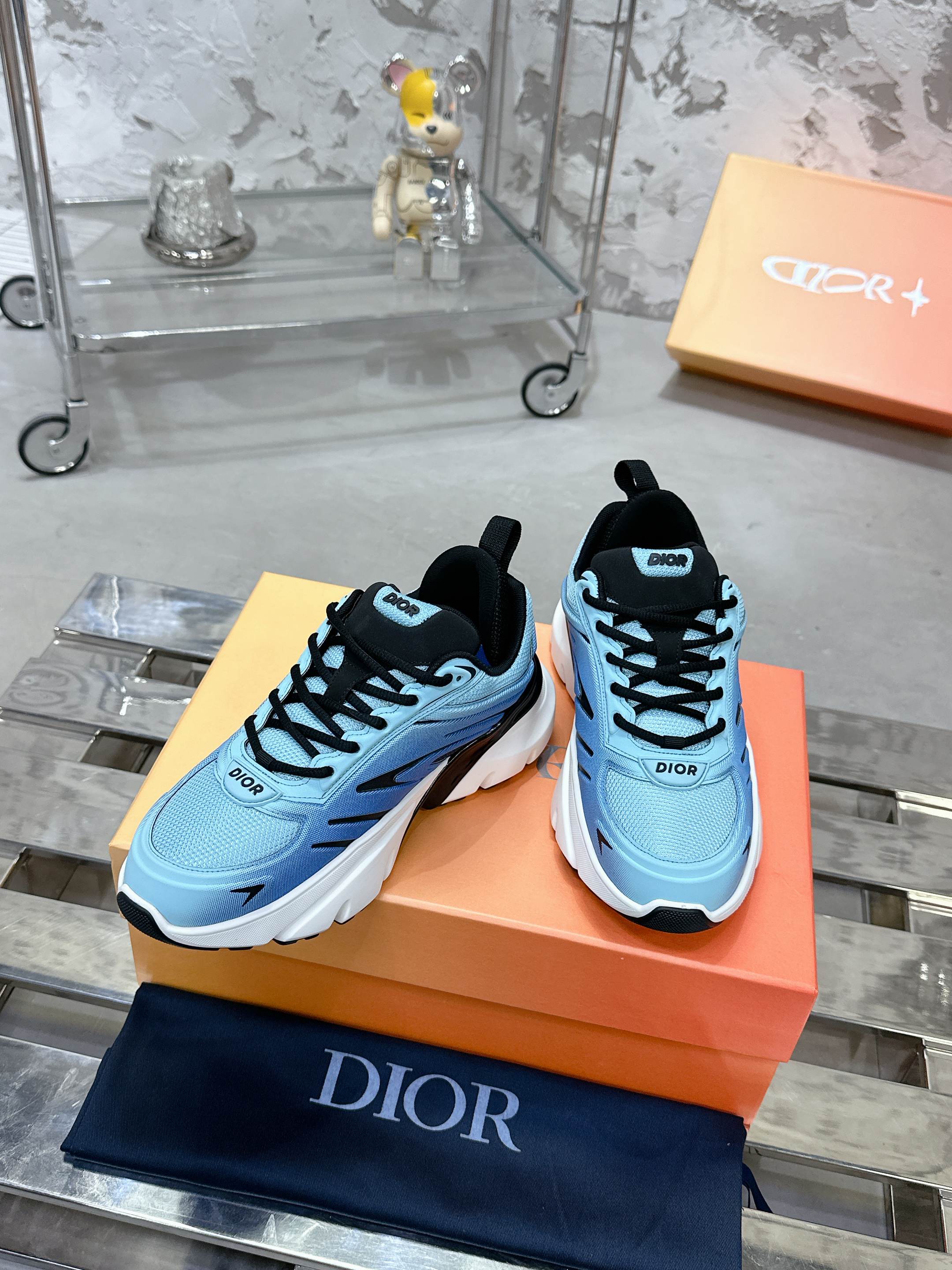 Dior B44 Bladeシリーズ カップル向け 厚底運動靴