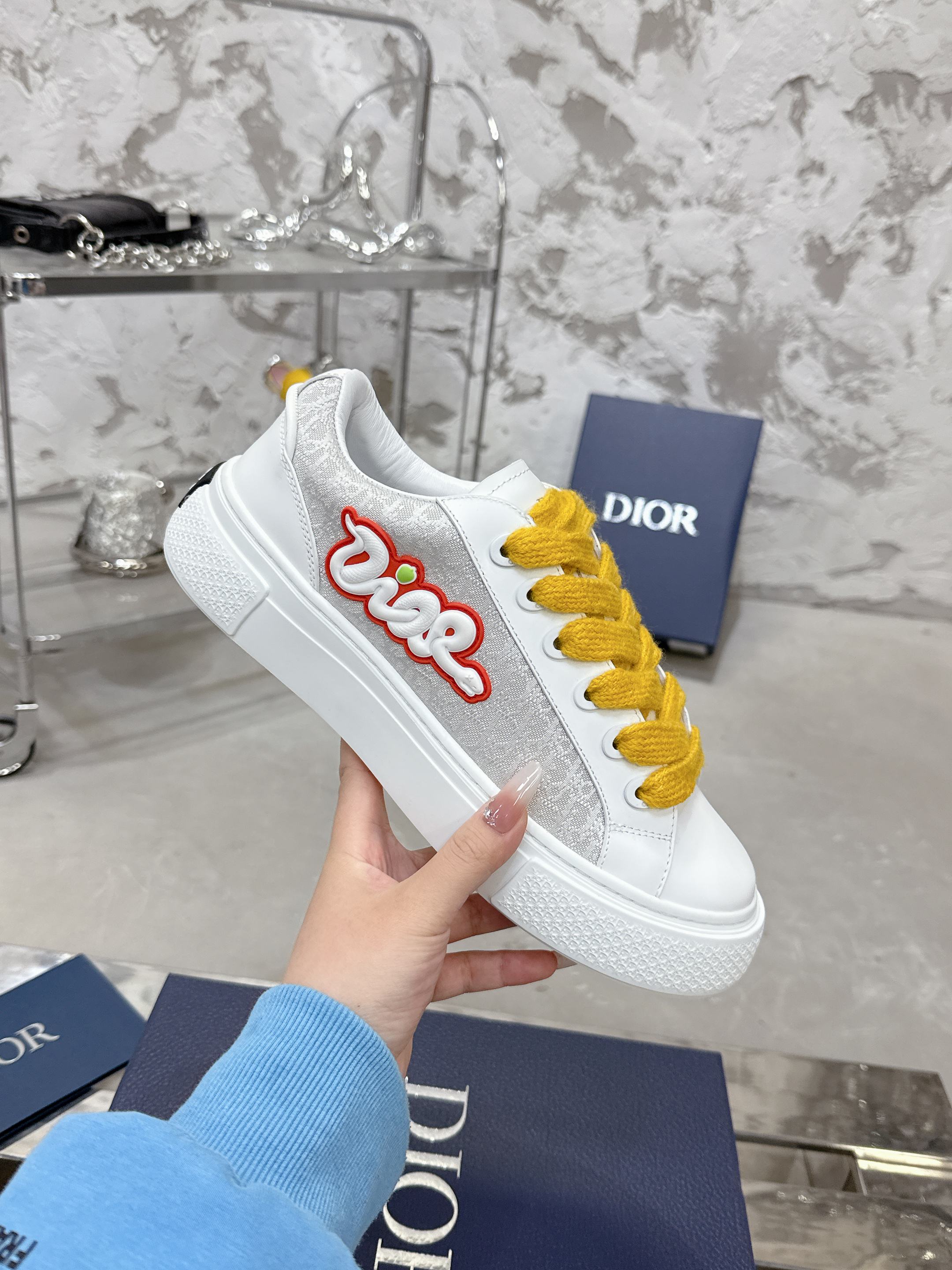 Dior B33シリーズ 限定蛇年カップル用 スニーカー