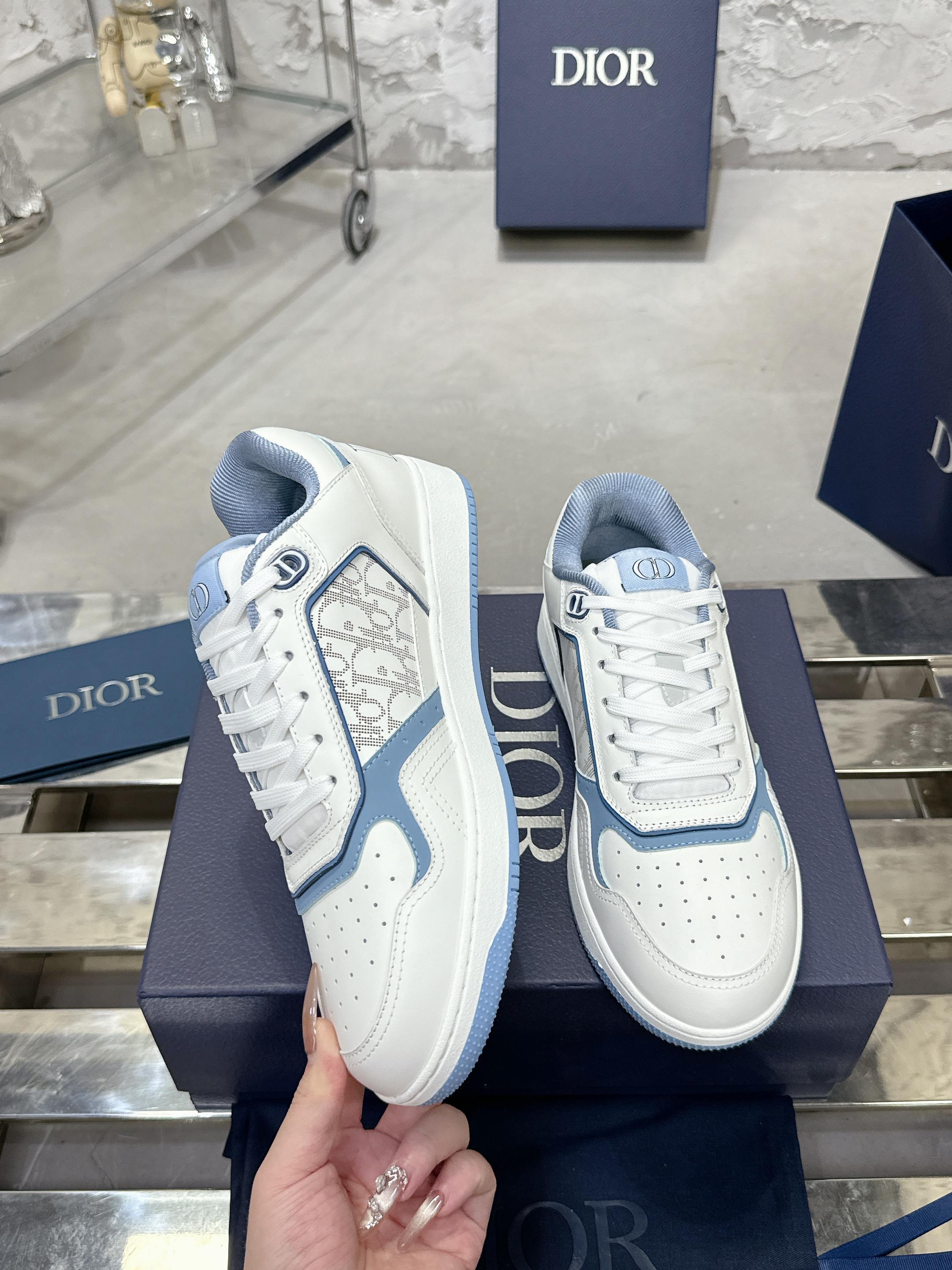 Dior B27シリーズ カップル用 老花石頭纹 スニーカー