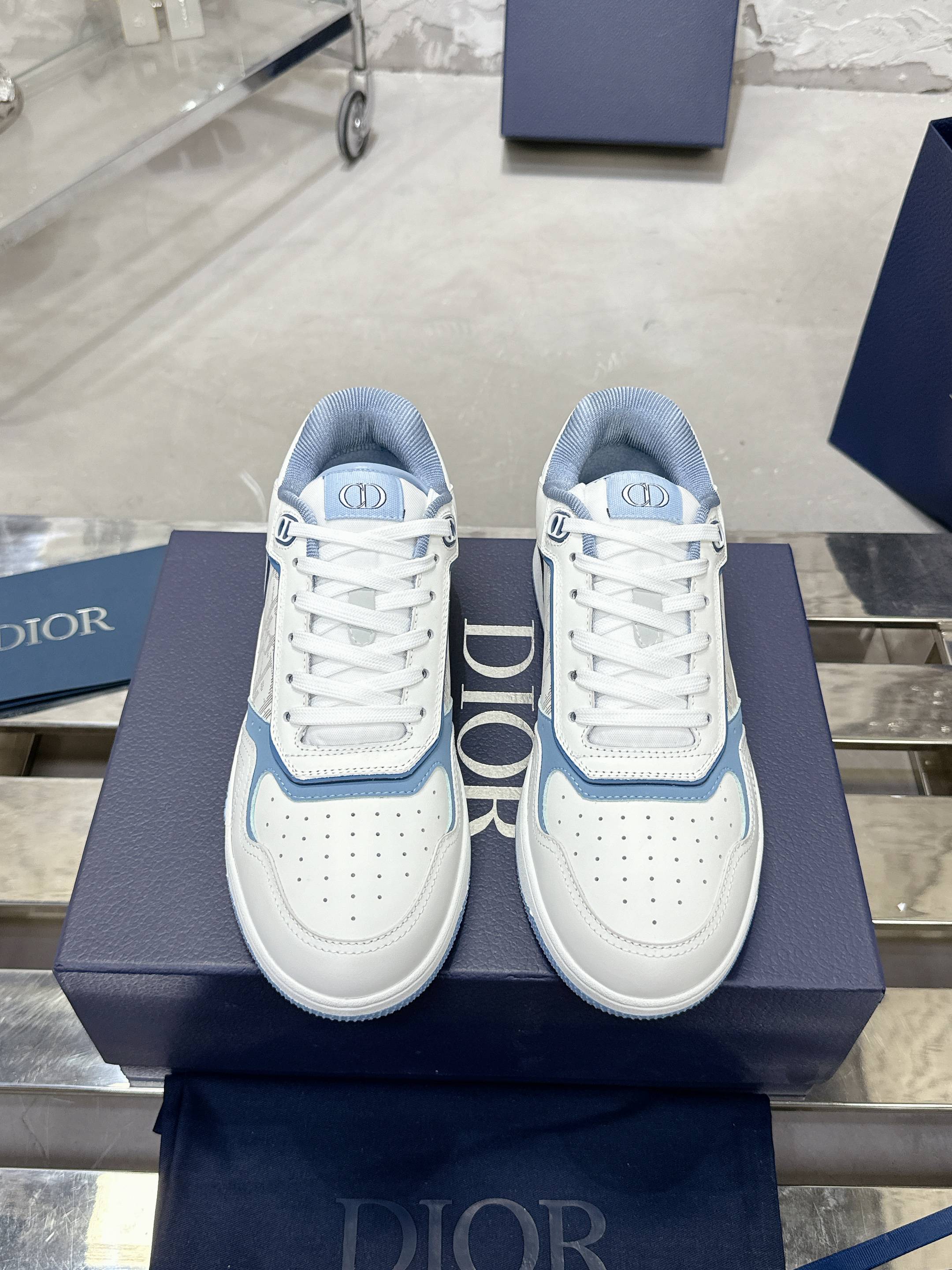 Dior B27シリーズ カップル用 老花石頭纹 スニーカー