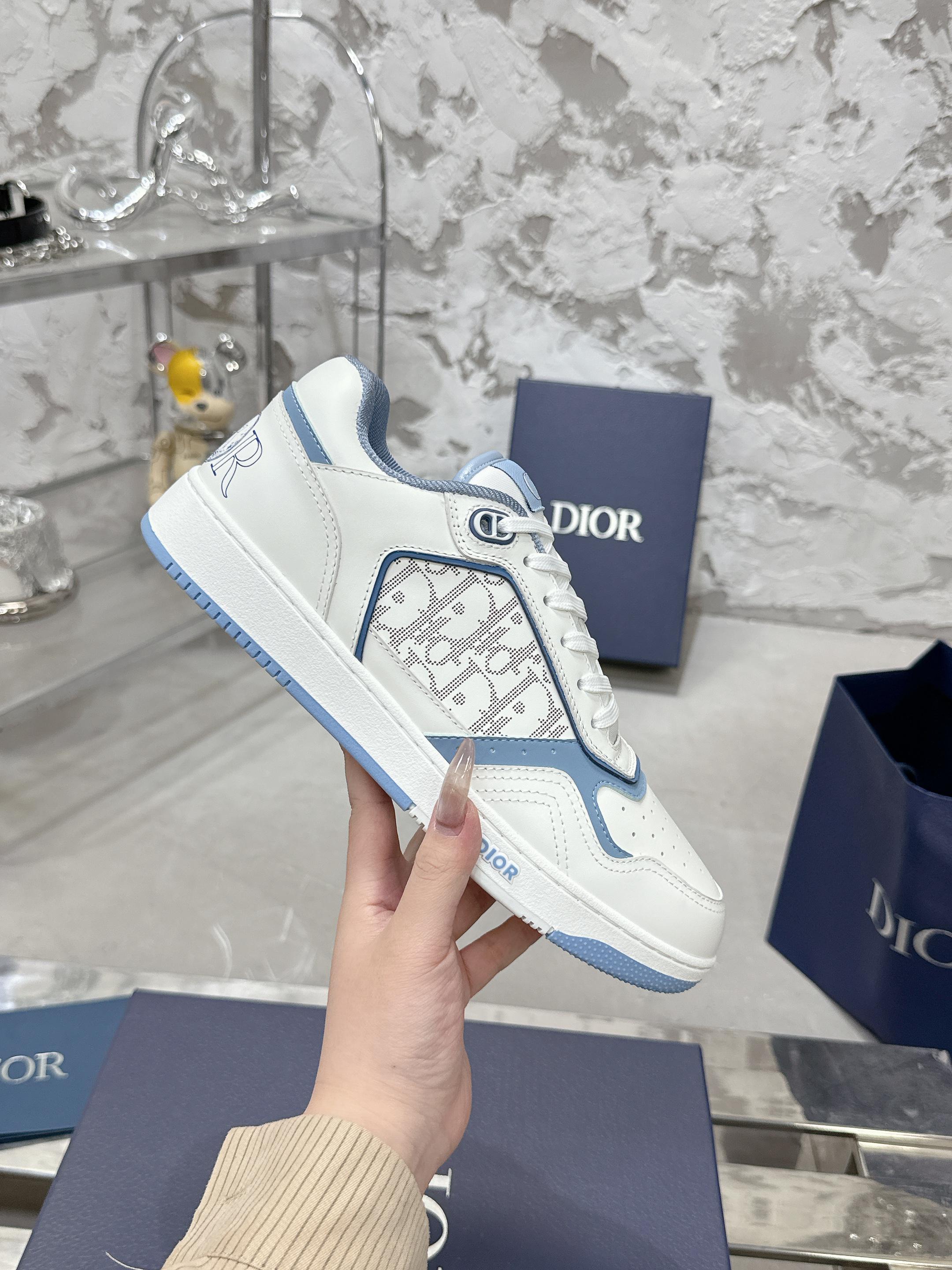 Dior B27シリーズ カップル用 老花石頭纹 スニーカー