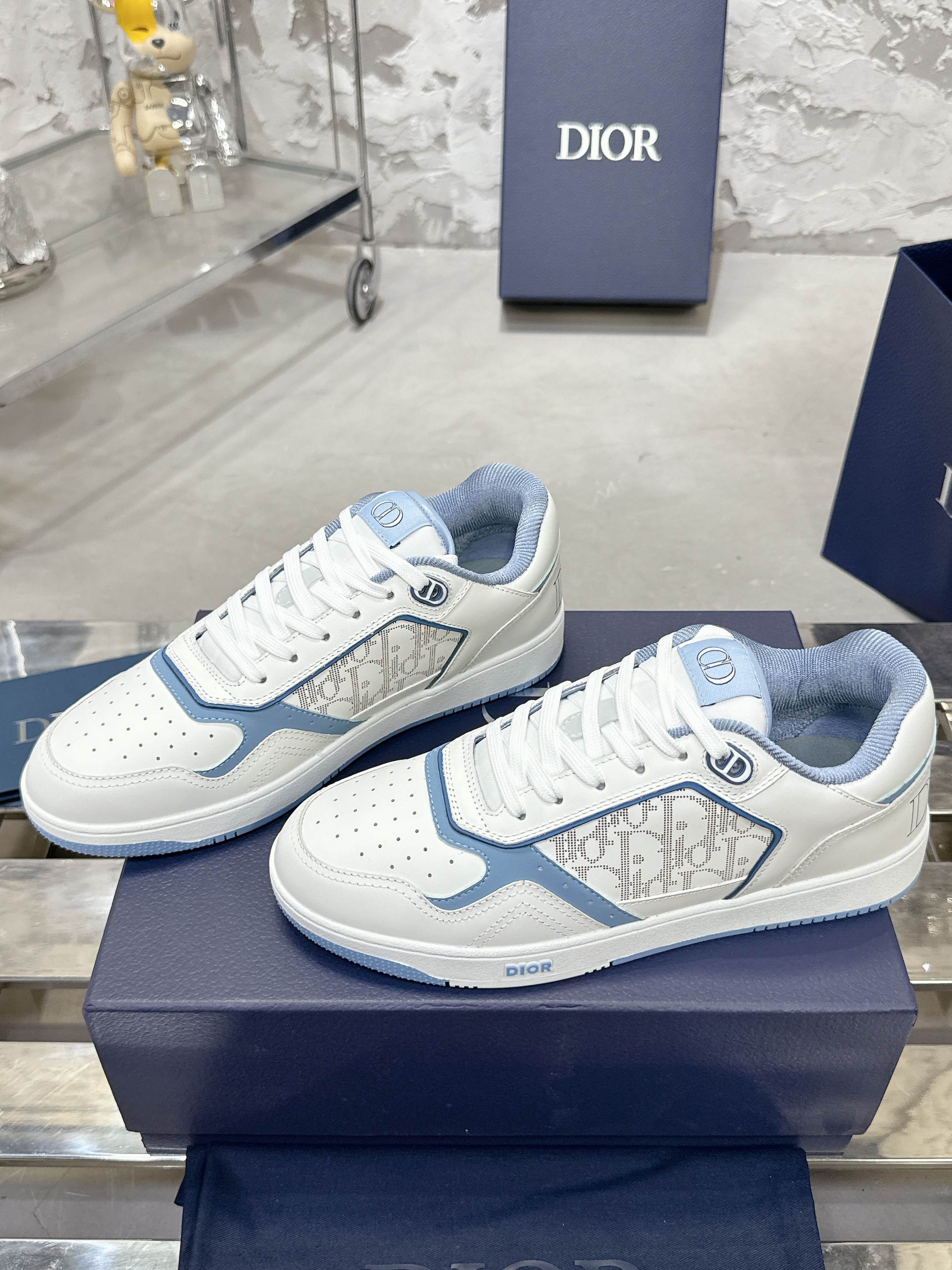 Dior B27シリーズ カップル用 老花石頭纹 スニーカー