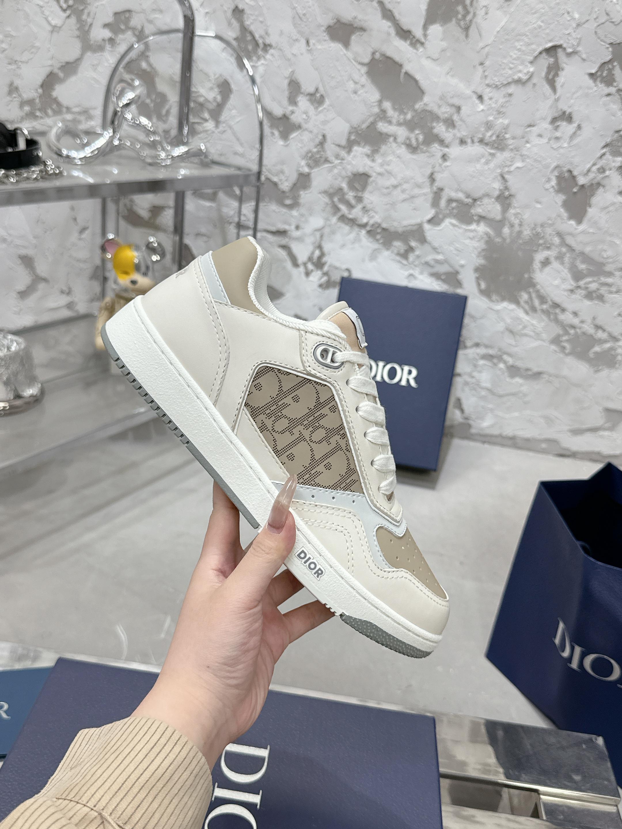 Dior B27シリーズ 老花石头纹 休闲运动鞋