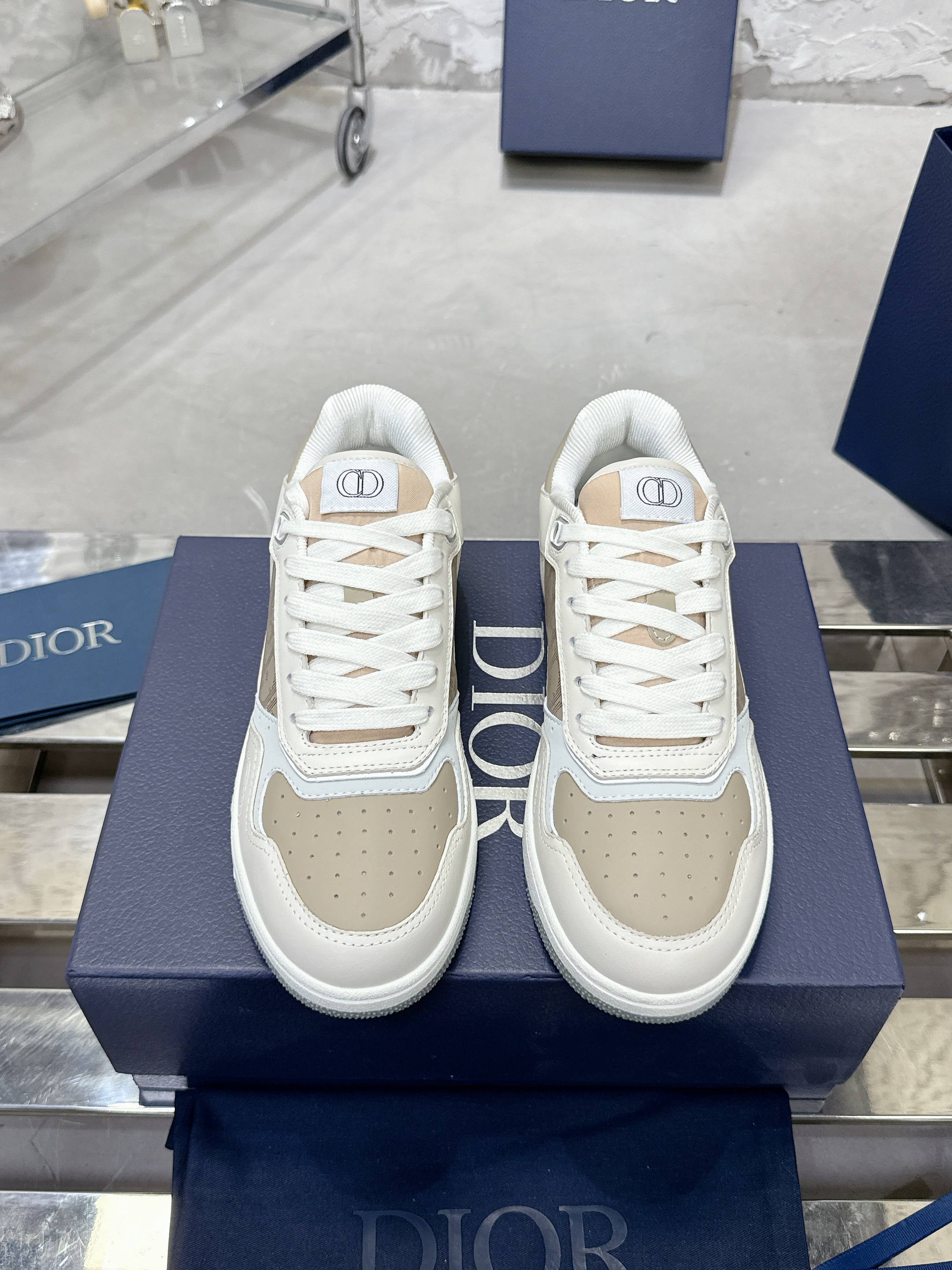 Dior B27シリーズ 老花石头纹 休闲运动鞋