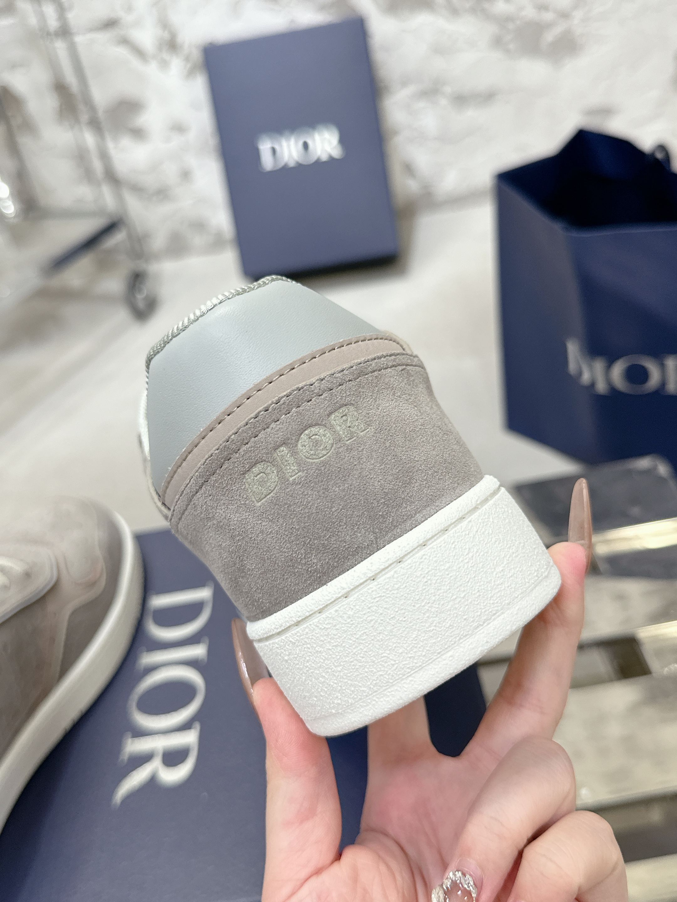 Dior B27シリーズ 情侣款 老花 石头纹 休闲 スニーカー