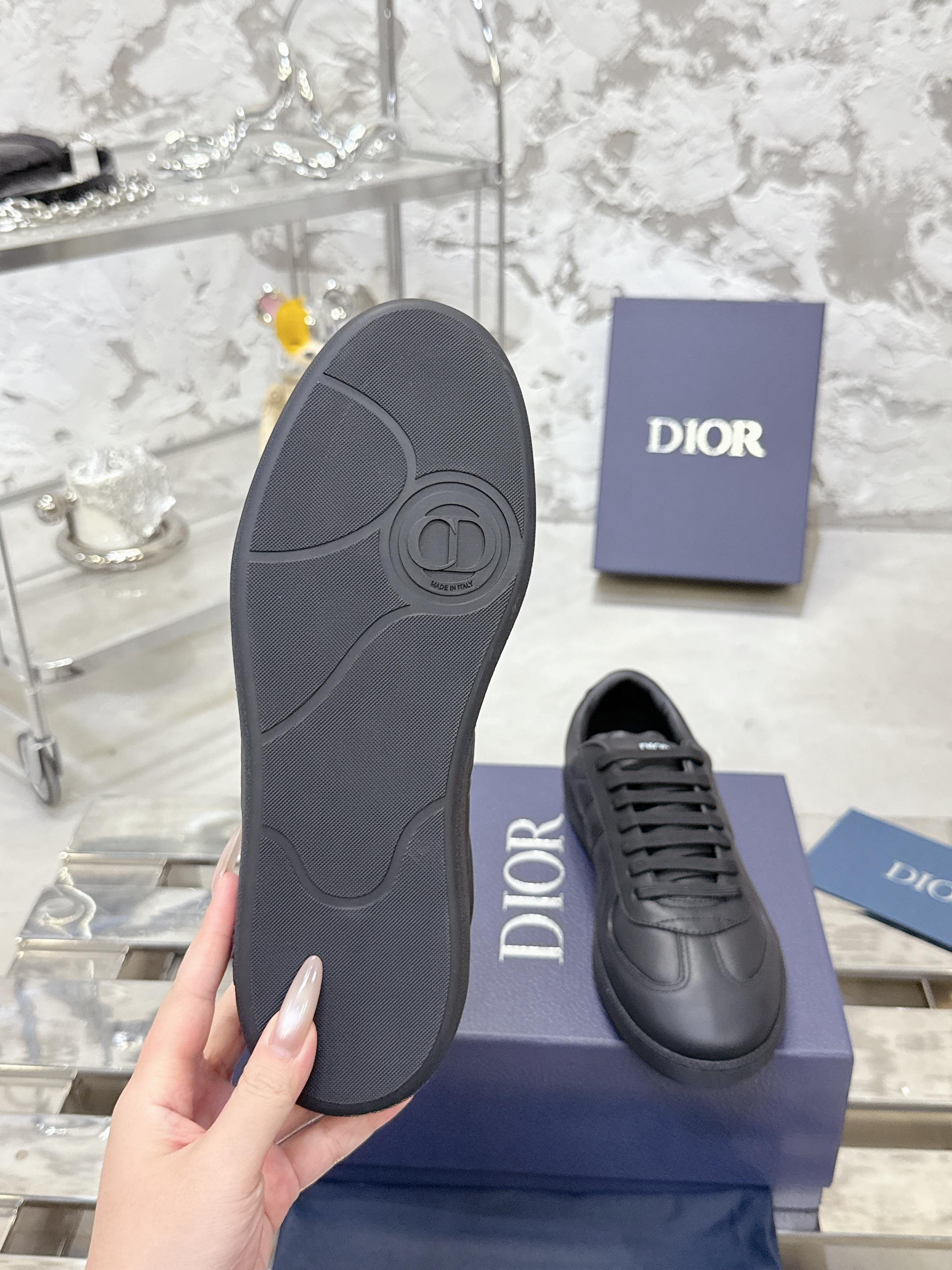 Dior Matchpoint カップル用デザイン スニーカー ブラック&ホワイト