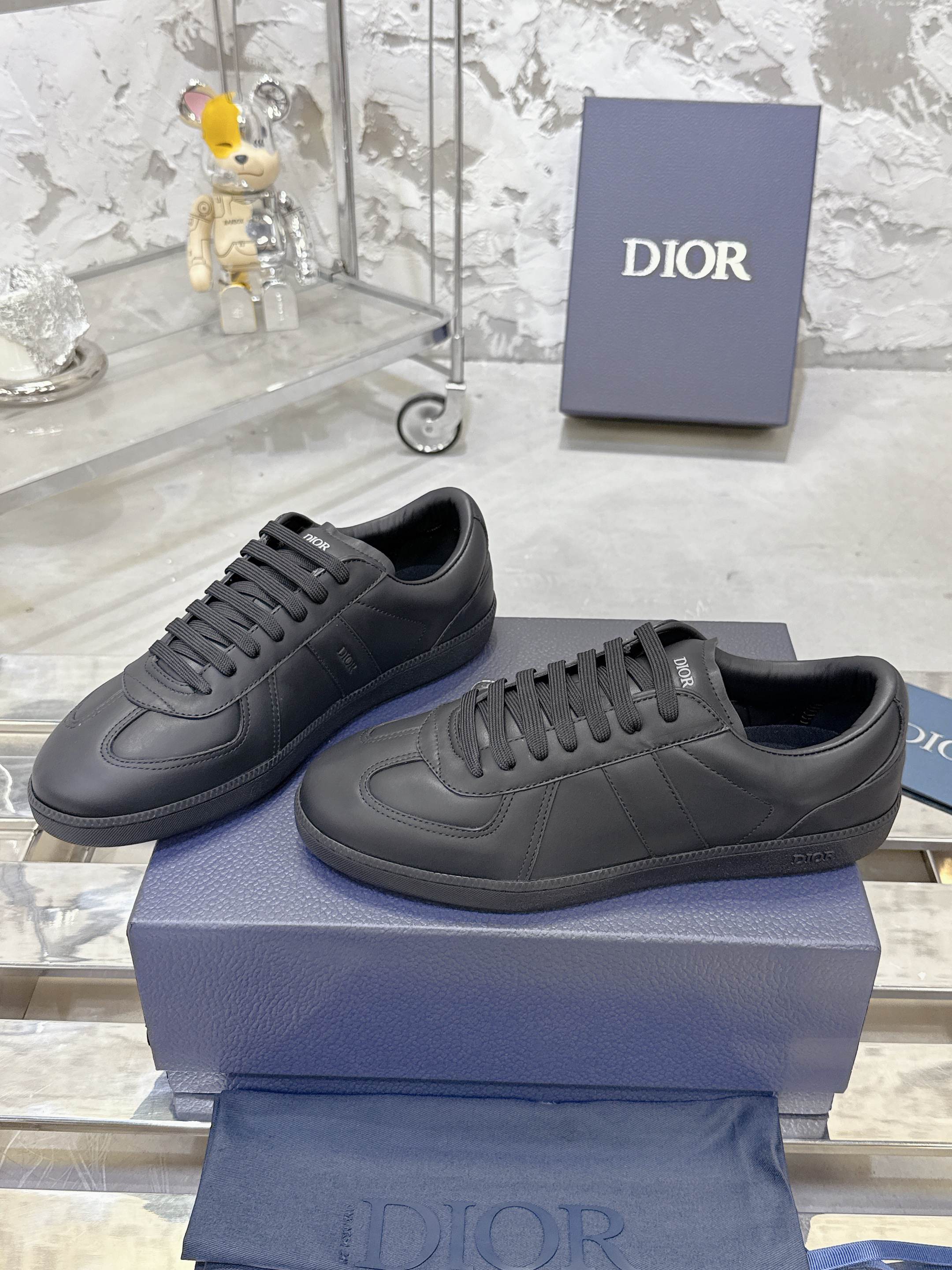 Dior Matchpoint カップル用デザイン スニーカー ブラック&ホワイト