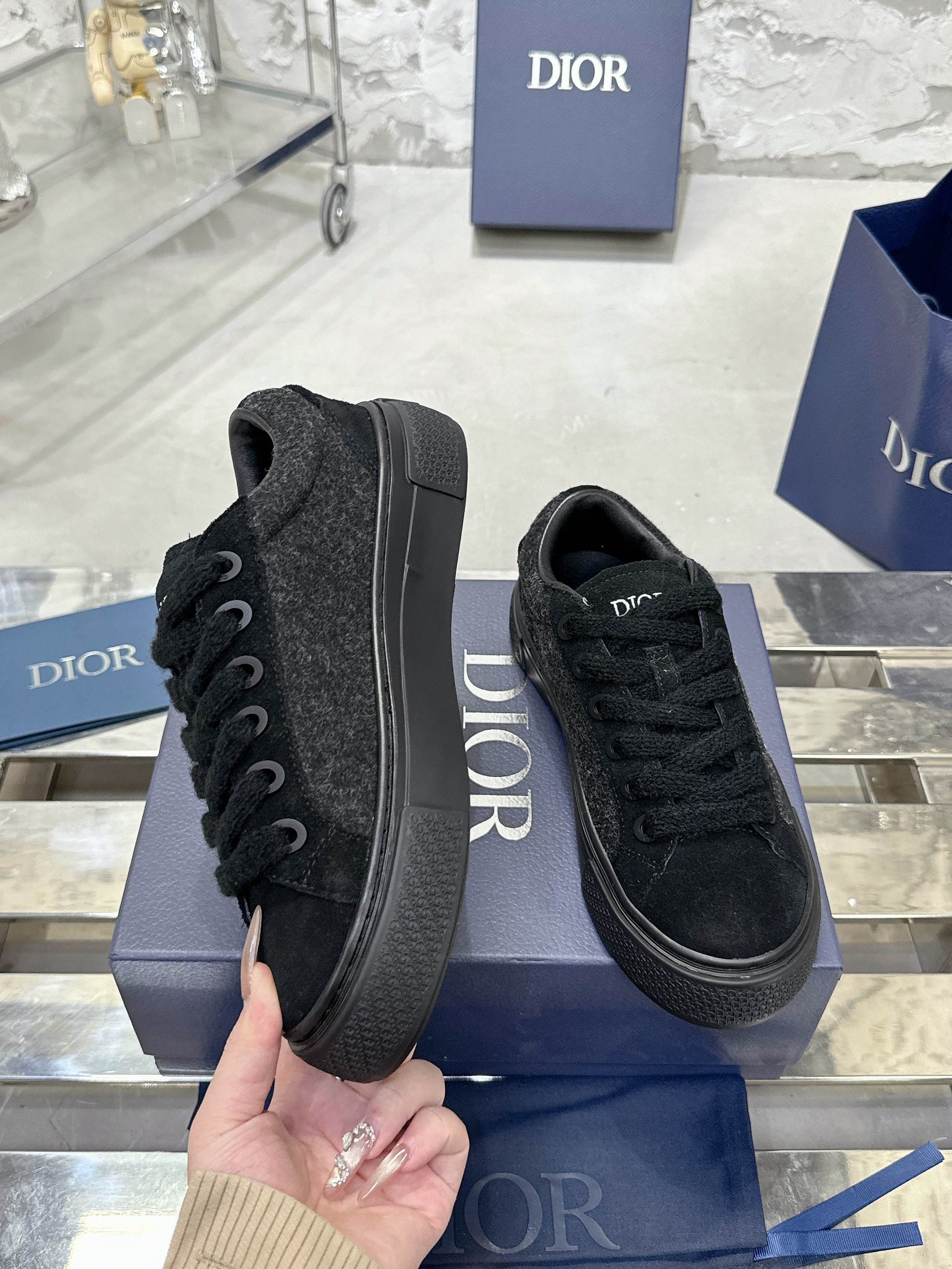 Dior B33シリーズ カップル用カジュアルスニーカー