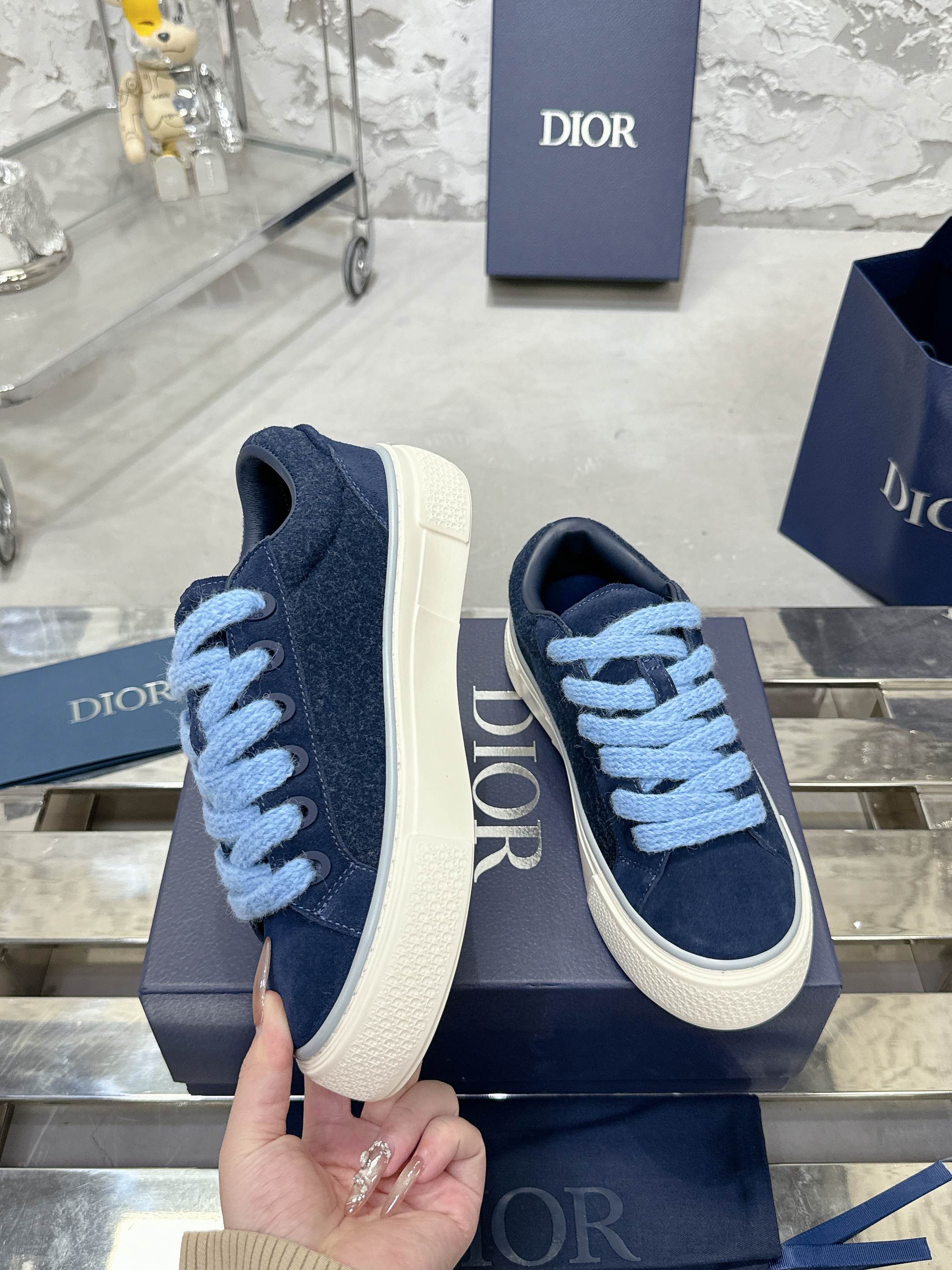 Dior B33シリーズ カップル用カジュアルスニーカー