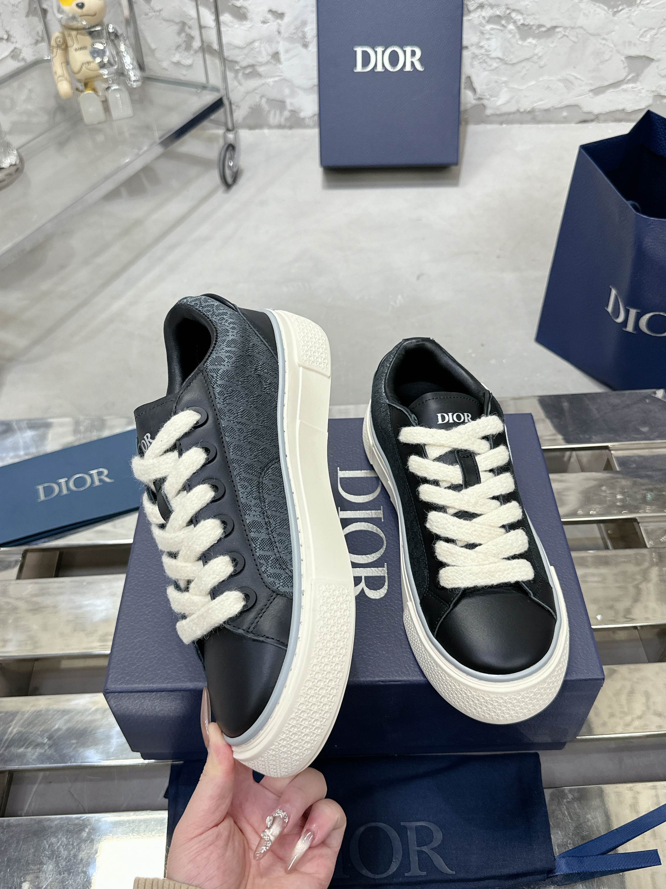 Dior B33シリーズ カップル用カジュアルスニーカー