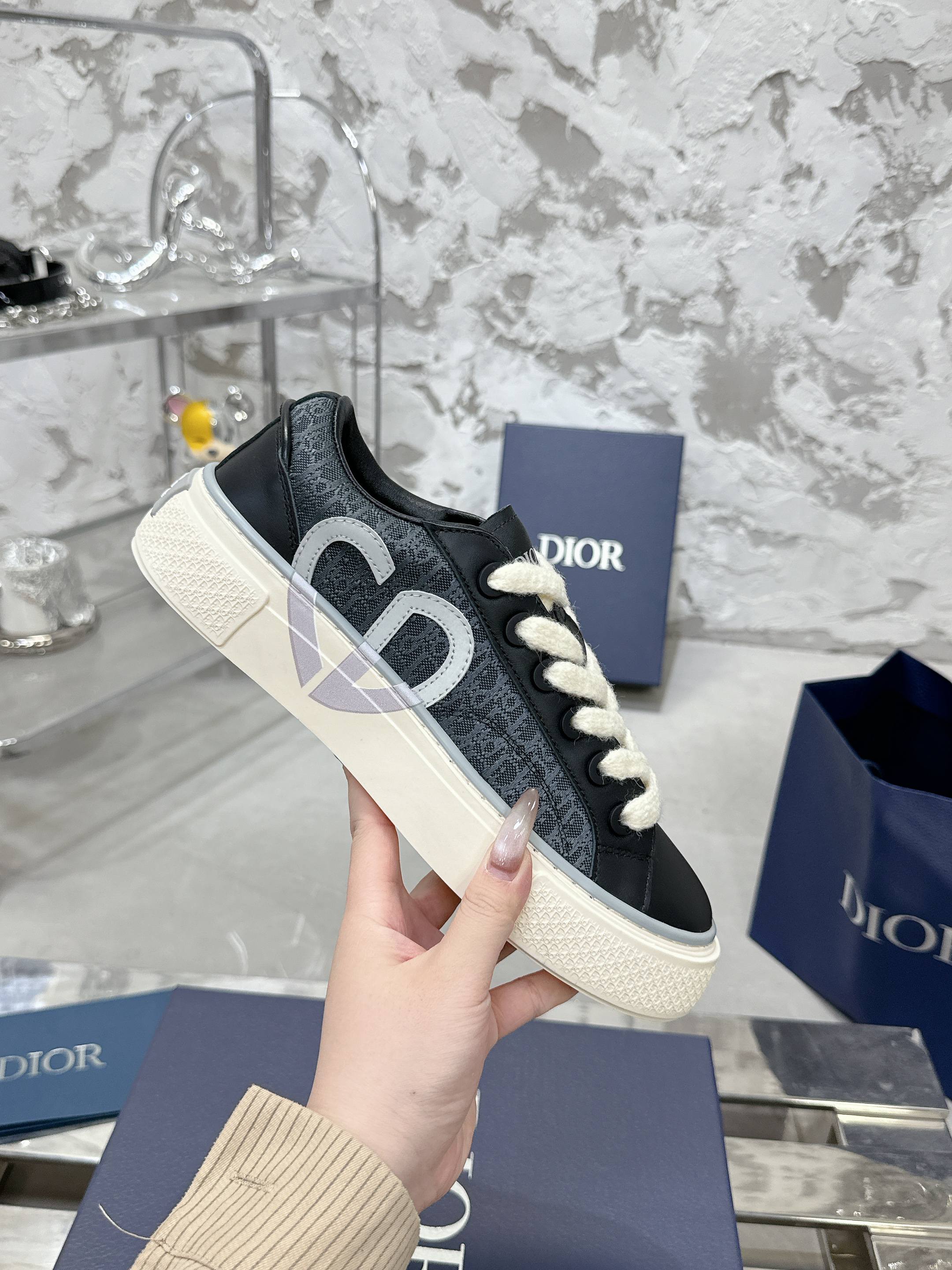 Dior B33シリーズ カップル用カジュアルスニーカー