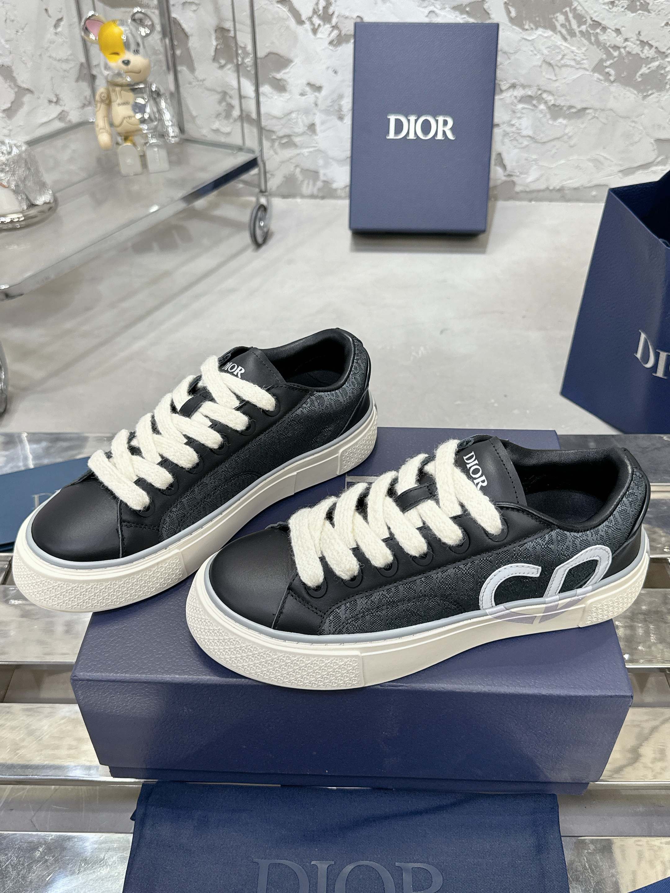 Dior B33シリーズ カップル用カジュアルスニーカー