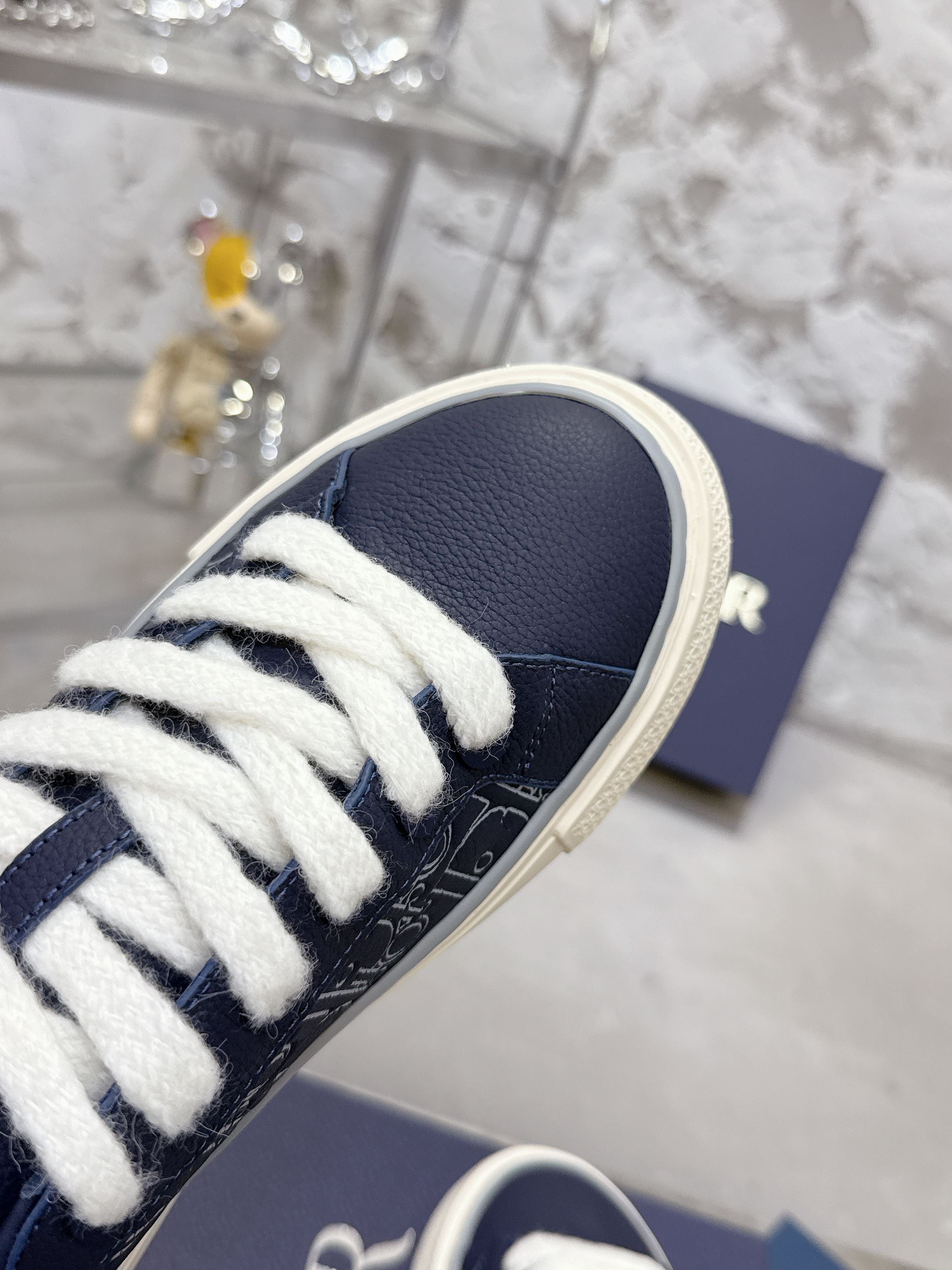 Dior B33シリーズ カップル用休闲板鞋 プレミアムグレー