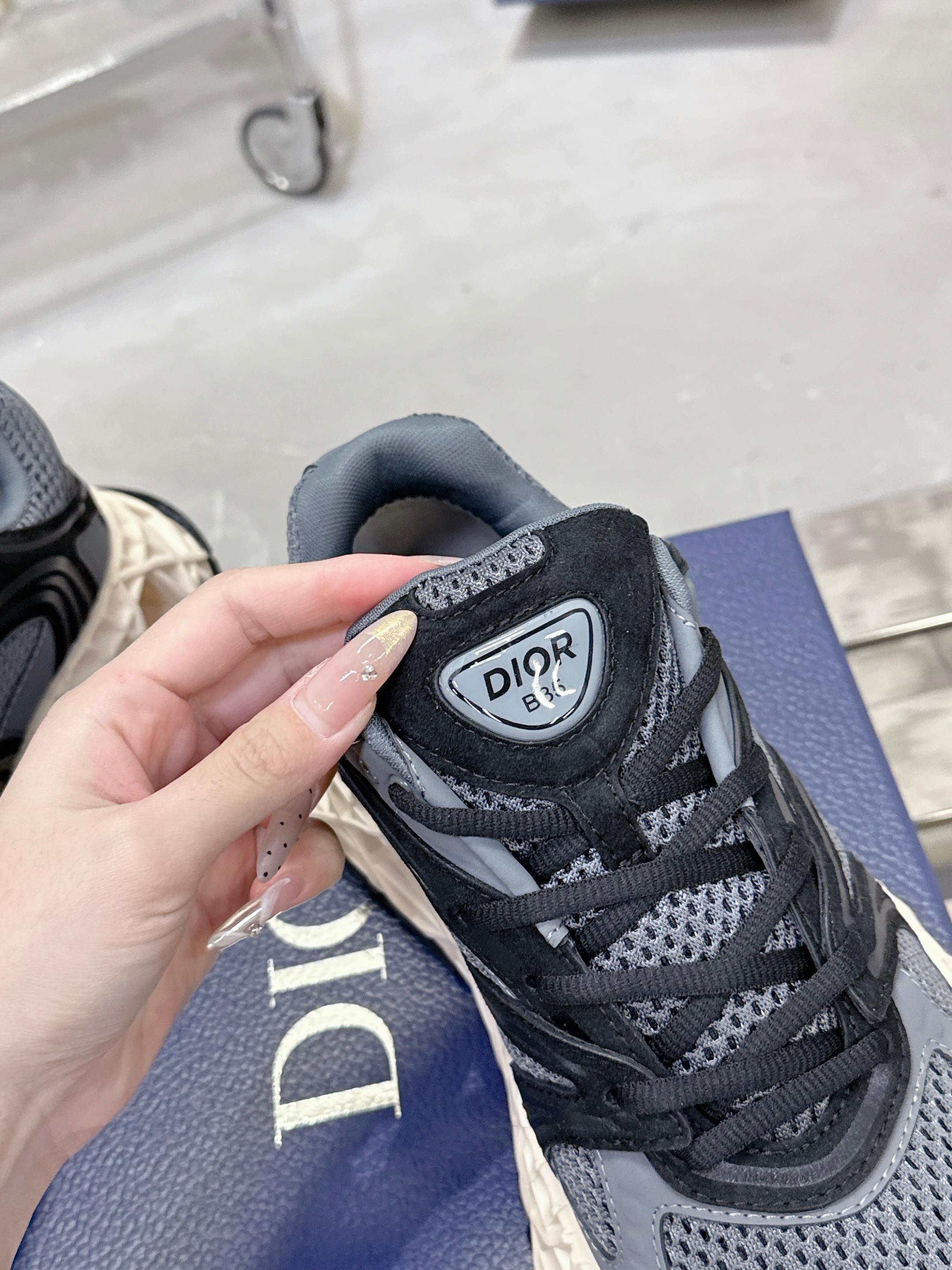 Dior B35 春夏男装休闲运动鞋 - 高級素材と実用性の融合