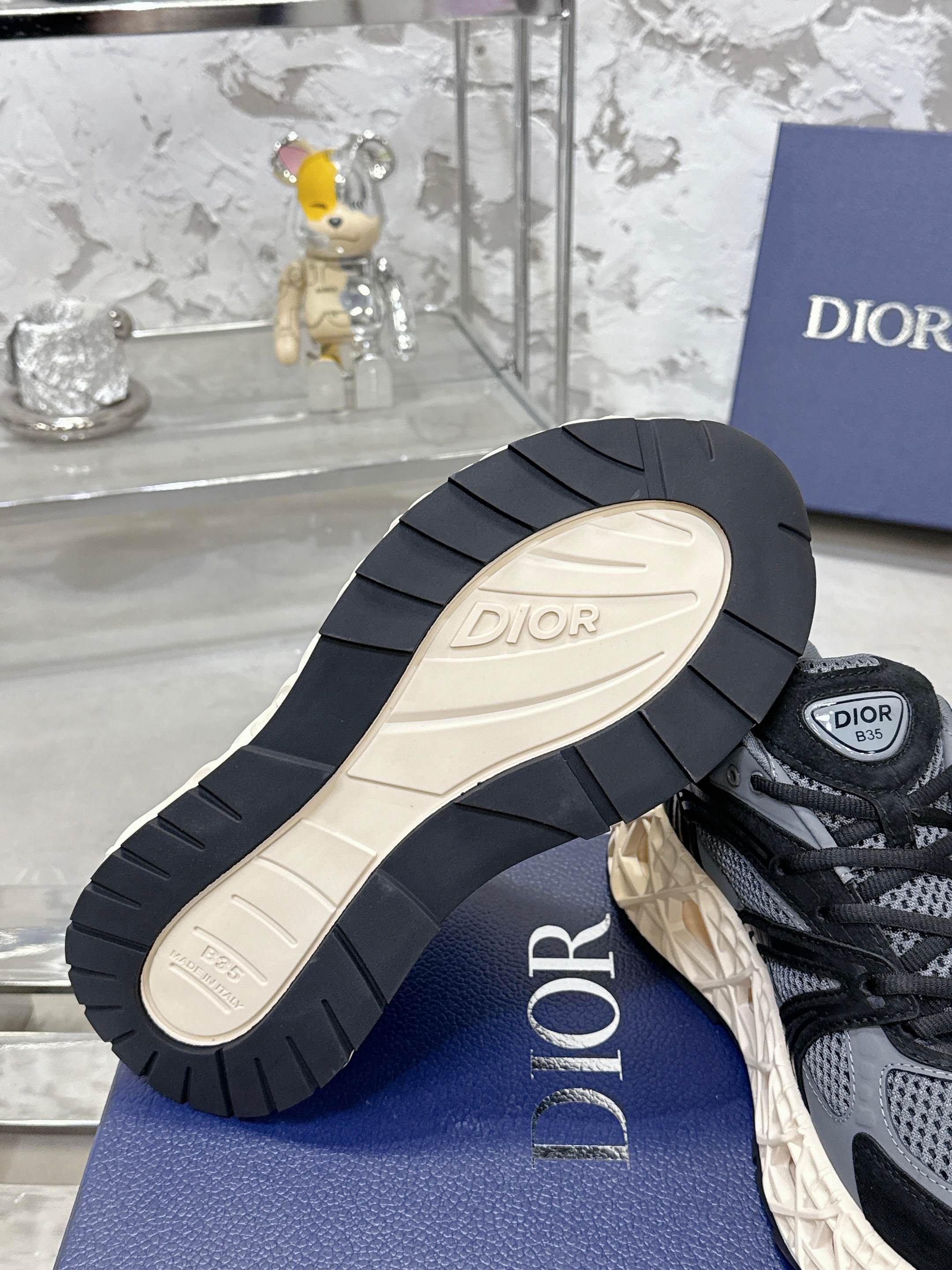 Dior B35 春夏男装休闲运动鞋 - 高級素材と実用性の融合