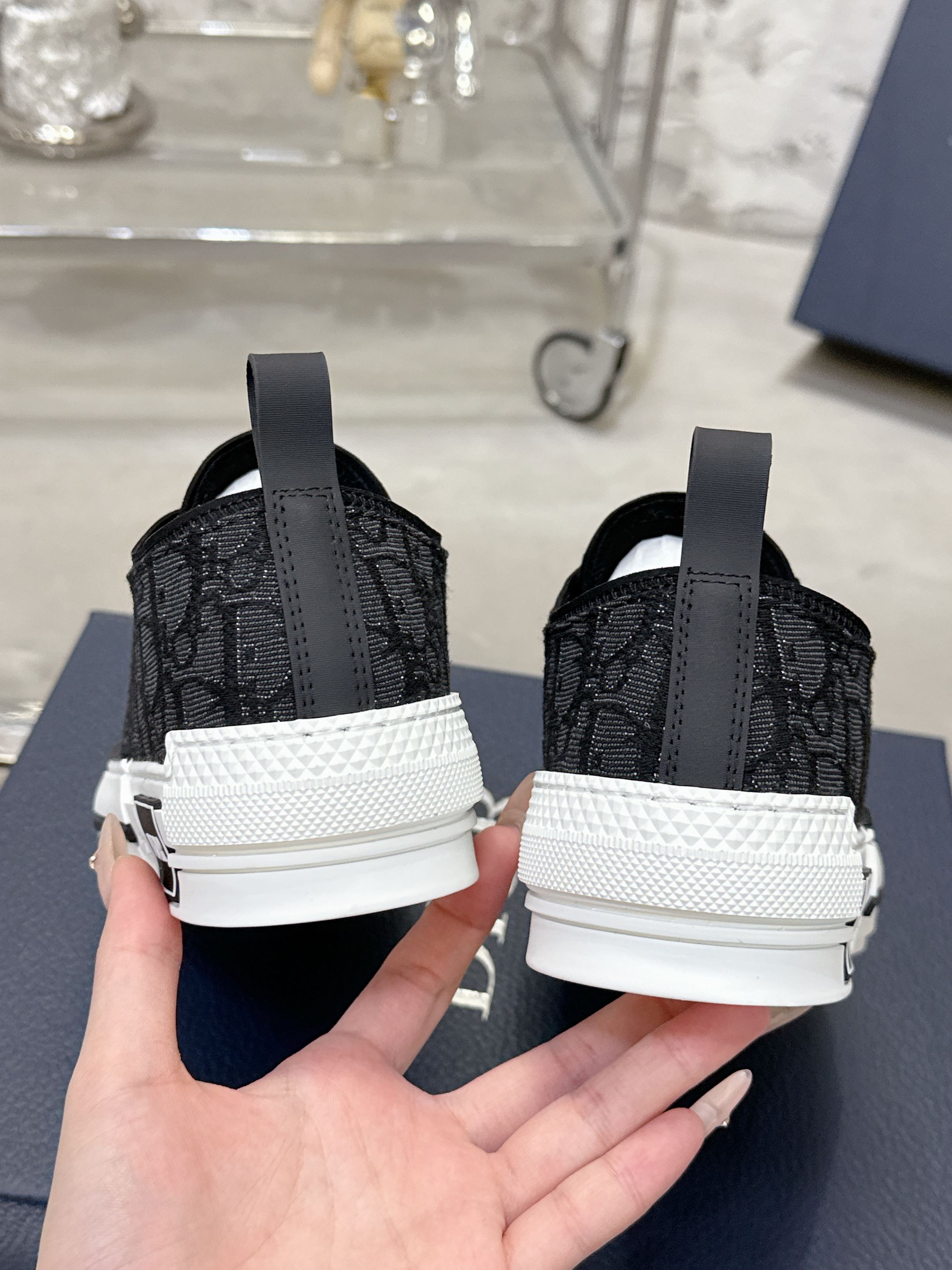 Dior B23 高級カジュアルスニーカー - Obliqueプリントデザイン
