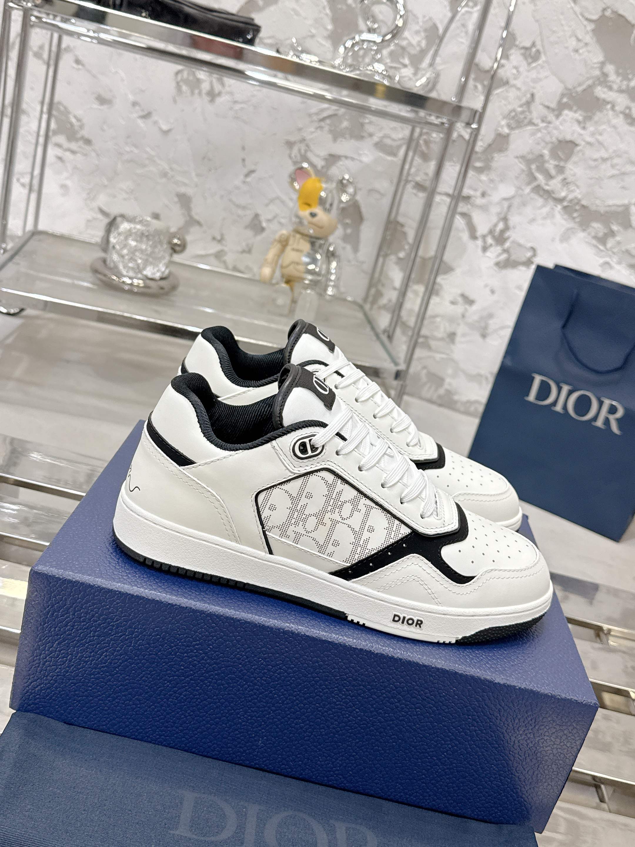 Dior B27シリーズ カップル用 老花 石頭纹 スニーカー