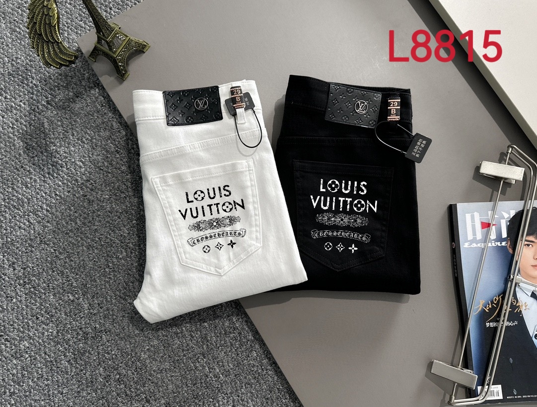 Louis Vuitton LV2025四季款修身牛仔裤长裤 采用进口客供日本Denim平纹棉质牛仔面料梭织生产