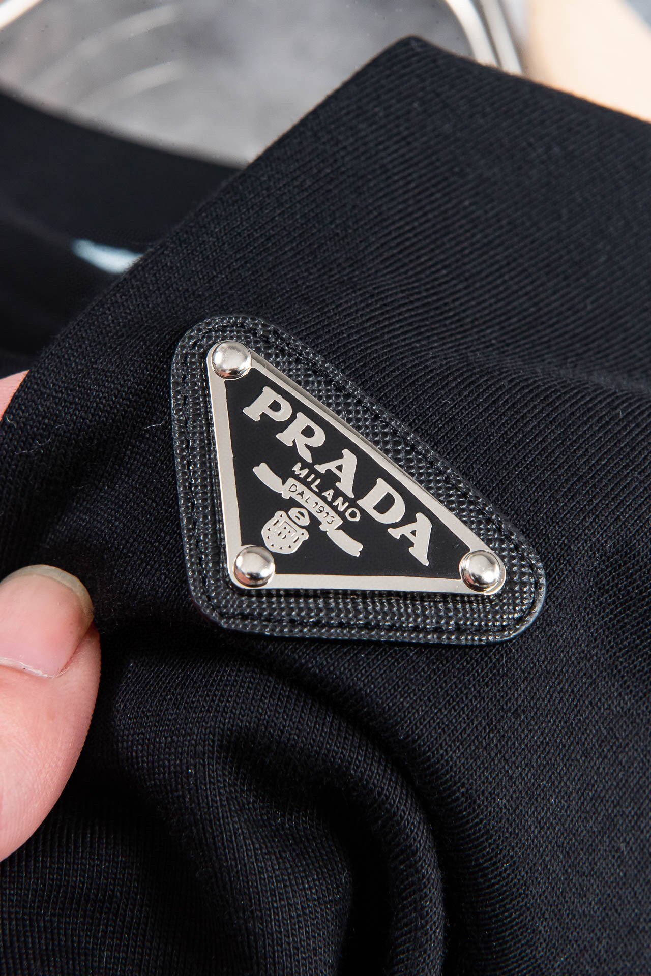 New#PRADA2024SS三角徽标圆领短袖T恤贸易公司订单进口双纱精梳棉面料以天然植物纤维提炼出来手