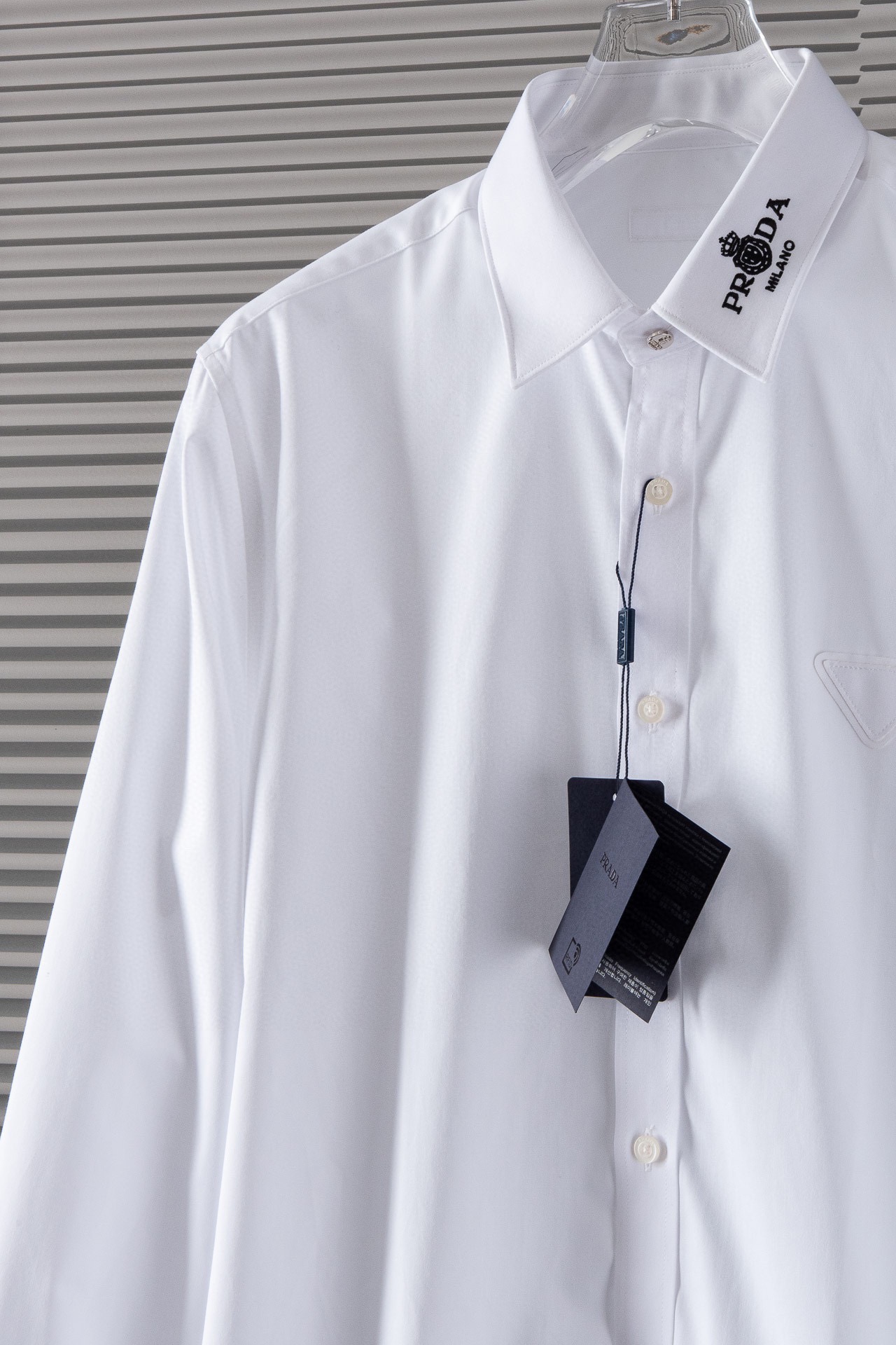 New#PRADA普拉达高品质的珍藏级进口高织棉男士长袖衬衫!24ss春夏新款高品质的奢品者首推珍藏级长