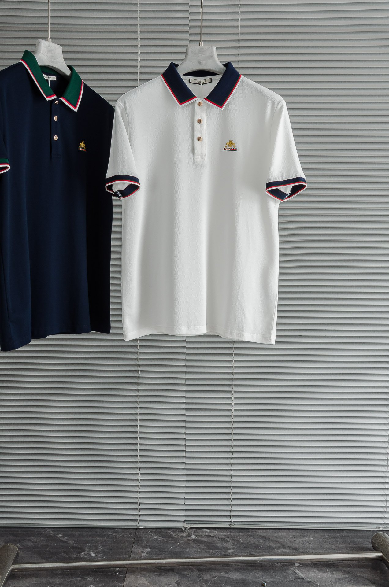 Gucc#*i. 古＊驰2025//男士商务休闲纯色翻领短袖POLO衫#客供进口100%珠地棉面料，甄选