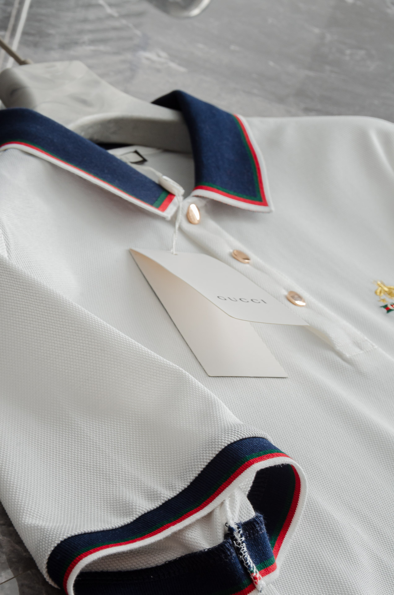 Gucc#*i. 古＊驰2025//男士商务休闲纯色翻领短袖POLO衫#客供进口100%珠地棉面料，甄选