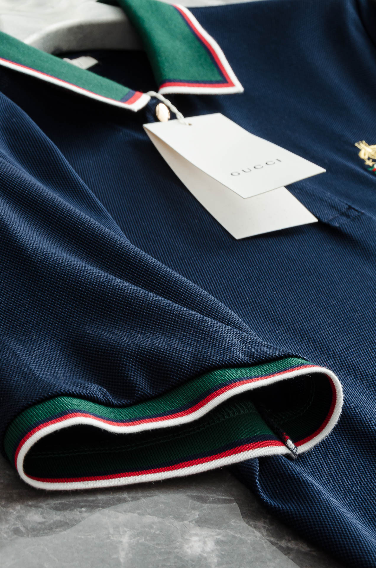 Gucc*i. 古驰2025//男士商务休闲纯色翻领短袖POLO衫#客供进口100%珠地棉面料，甄选上等