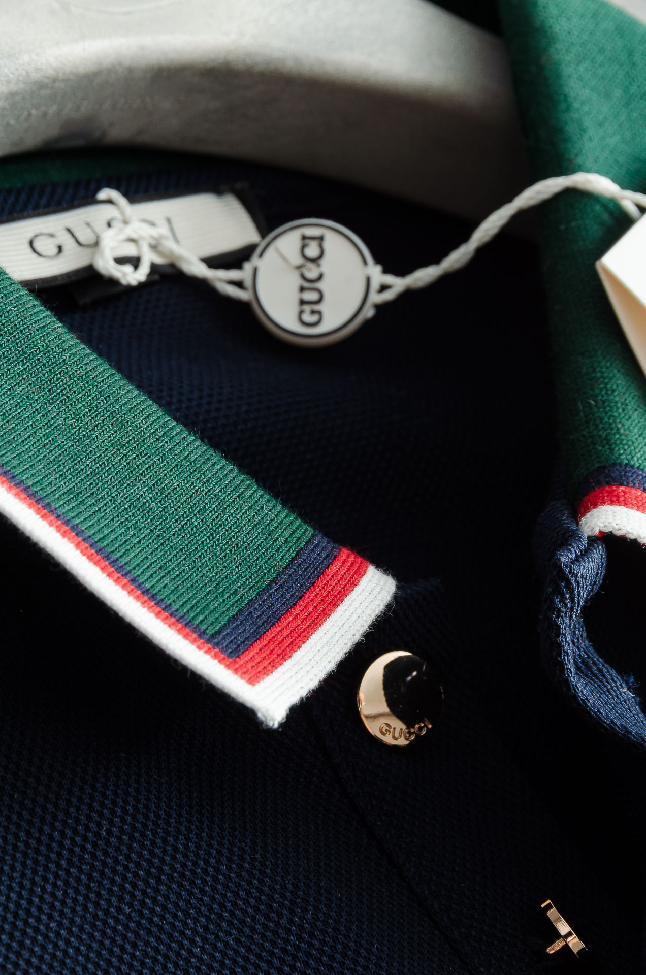 Gucc*i. 古驰2025//男士商务休闲纯色翻领短袖POLO衫#客供进口100%珠地棉面料，甄选上等