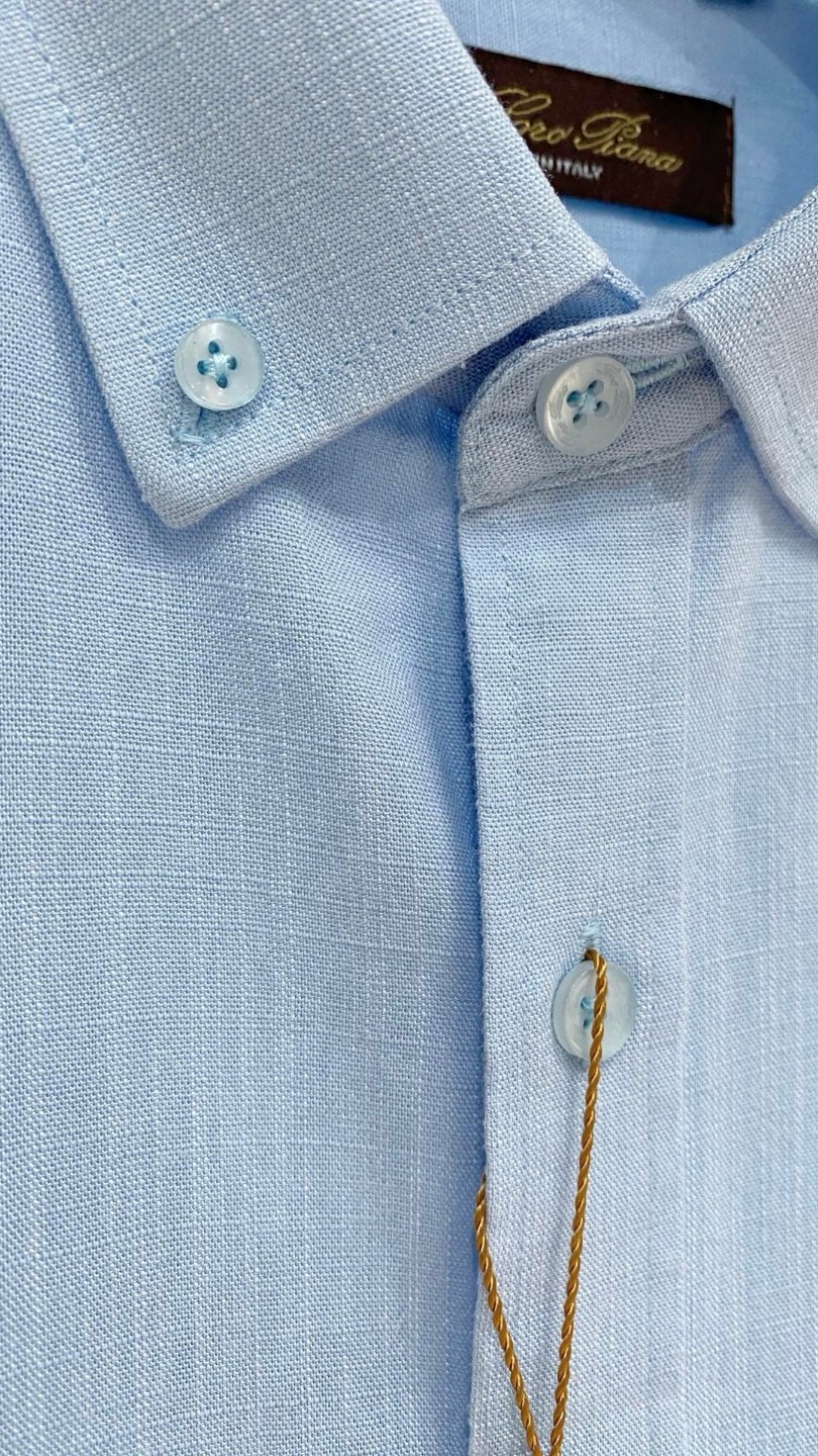 loro Piana 男士2026简约商务休闲长袖衬衫#非常适合追求品质的男士！奢华亚麻面料，亚麻被誉为
