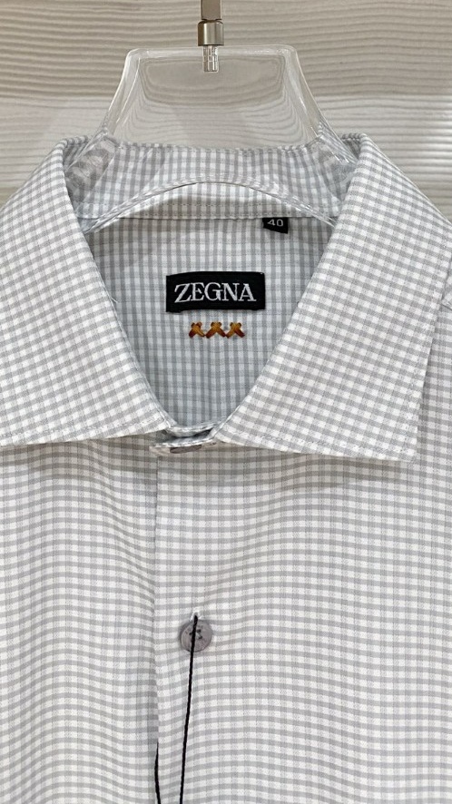 杰尼亚（zEGNA）细格纹长袖衬衫Ermenegildo zegna（杰尼亚），意大利顶级奢侈男装品牌，