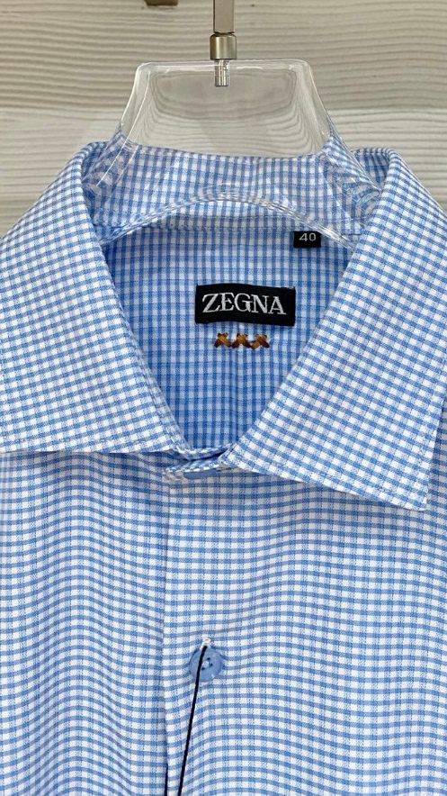 杰尼亚（zEGNA）细格纹长袖衬衫Ermenegildo zegna（杰尼亚），意大利顶级奢侈男装品牌，